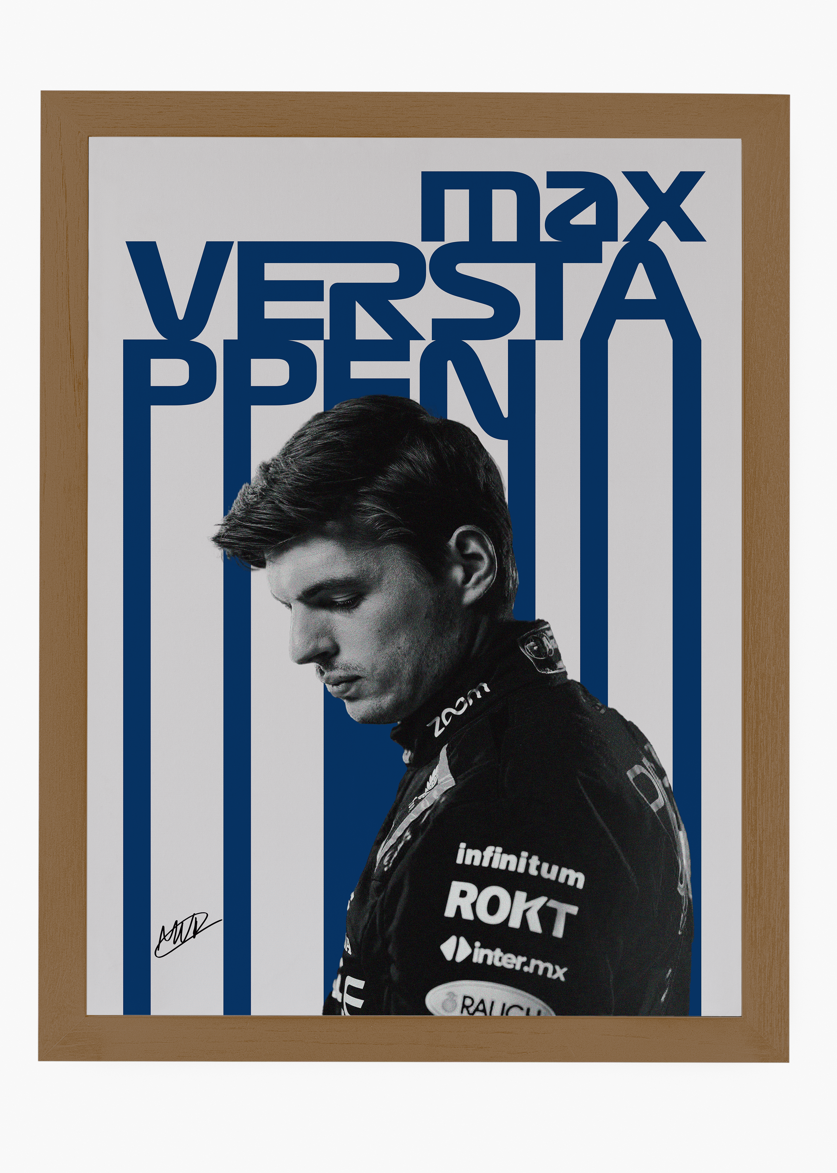 Quadro decorativo Max Verstappen II — arte de automobilismo para parede | Cübe Quadros