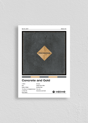 Quadro Foo Fighters Concrete and Gold