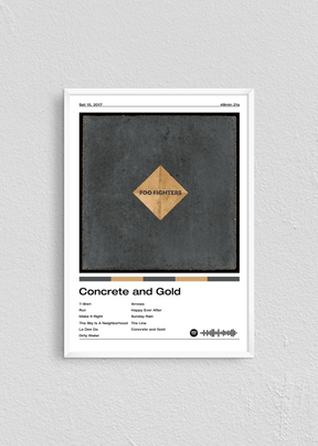 Quadro Foo Fighters Concrete and Gold