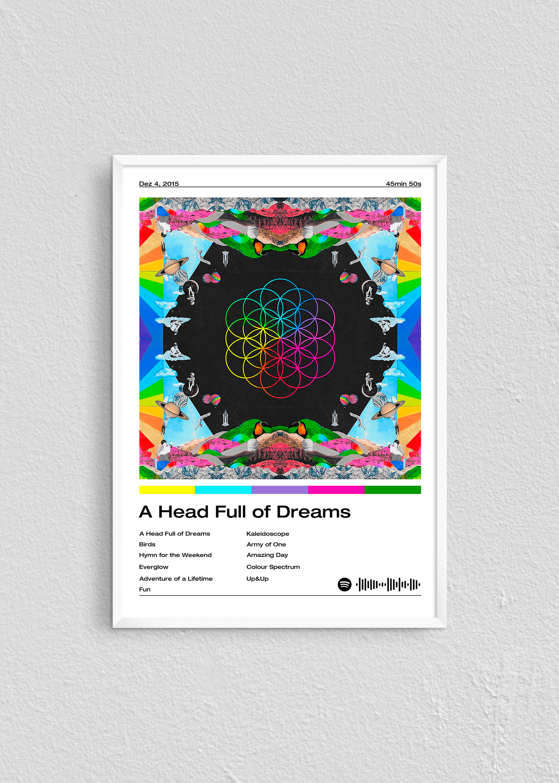 Quadro Coldplay A Head Full of Dreams