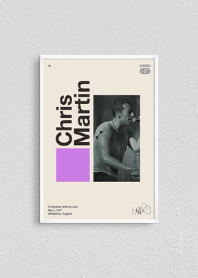 Quadro Signature Chris Martin - Coldplay