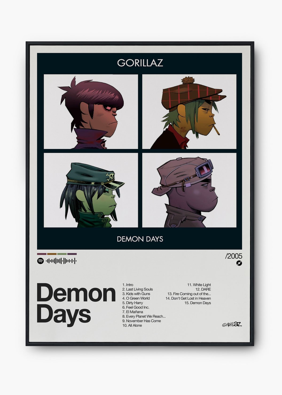 Quadro Gorillaz Demon Dayz