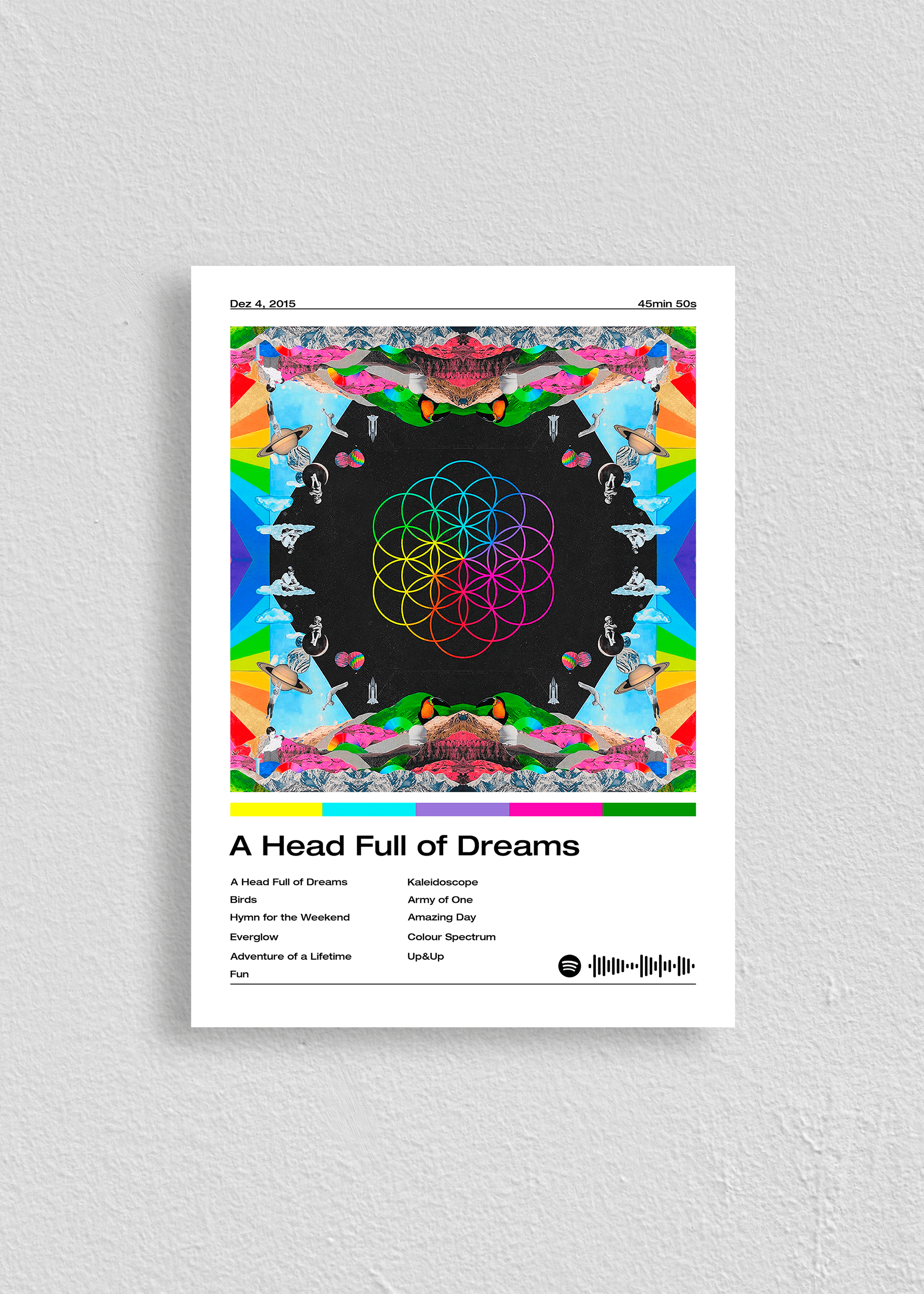 Quadro Coldplay A Head Full of Dreams