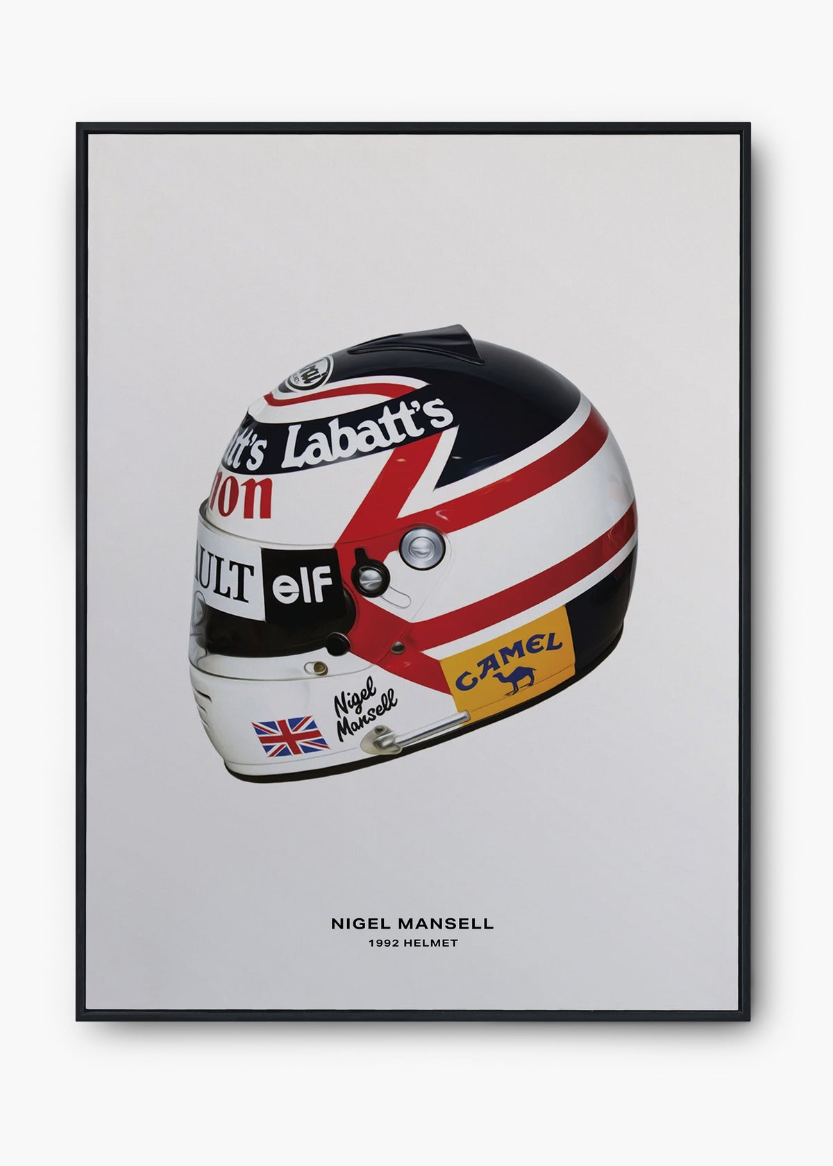 Quadro Capacete Nigel Mansell 1992 Fórmula 1