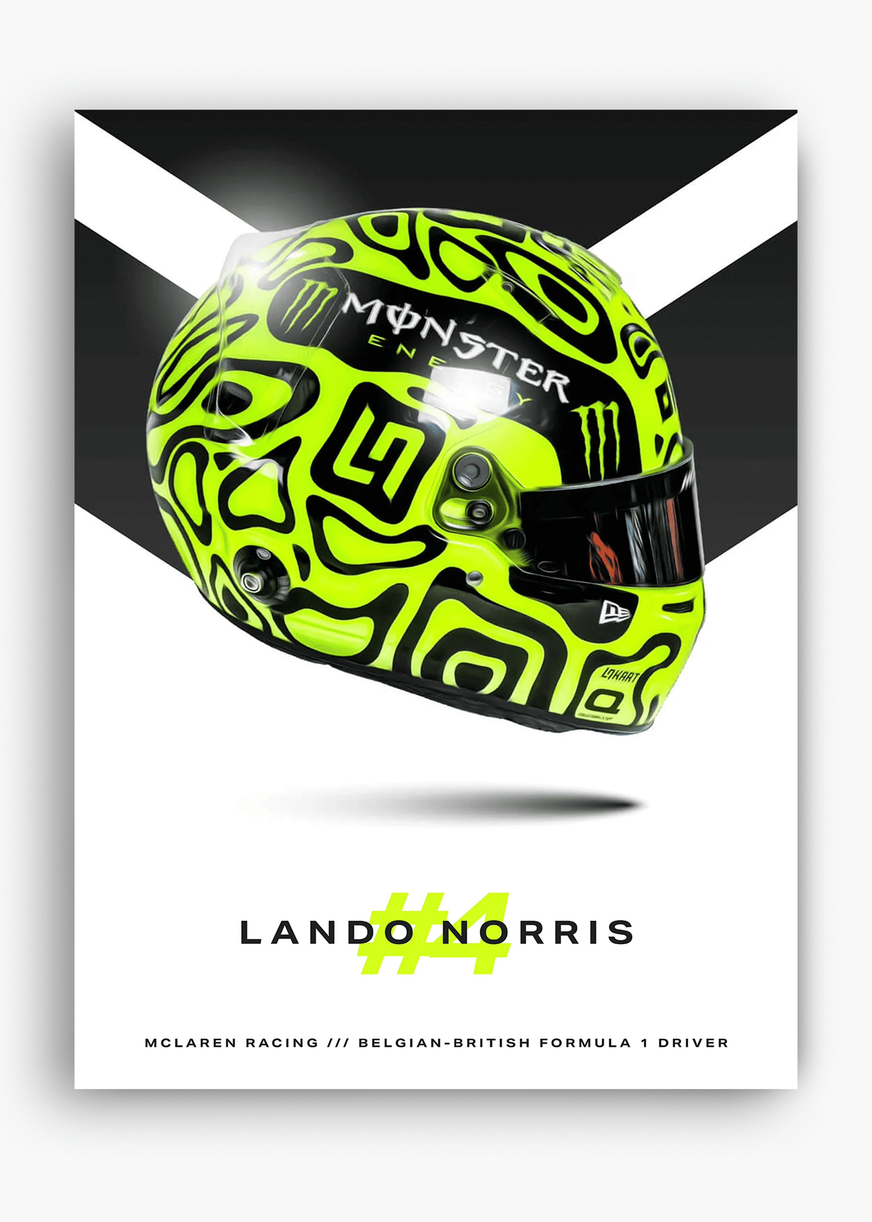 Quadro decorativo Lando Norris 2024 — arte de automobilismo para parede | Cübe Quadros