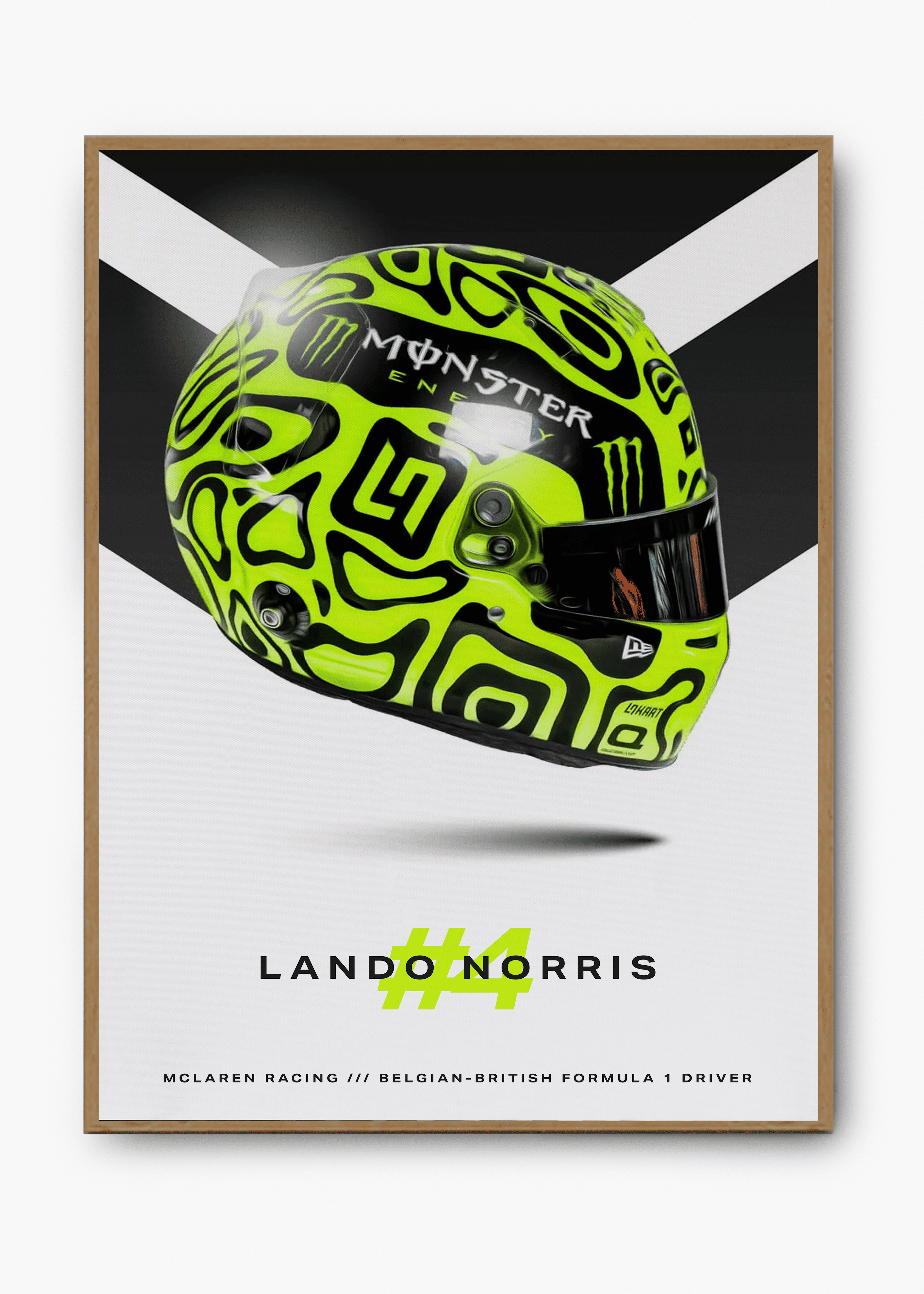 Quadro decorativo Lando Norris 2024 — arte de automobilismo para parede | Cübe Quadros