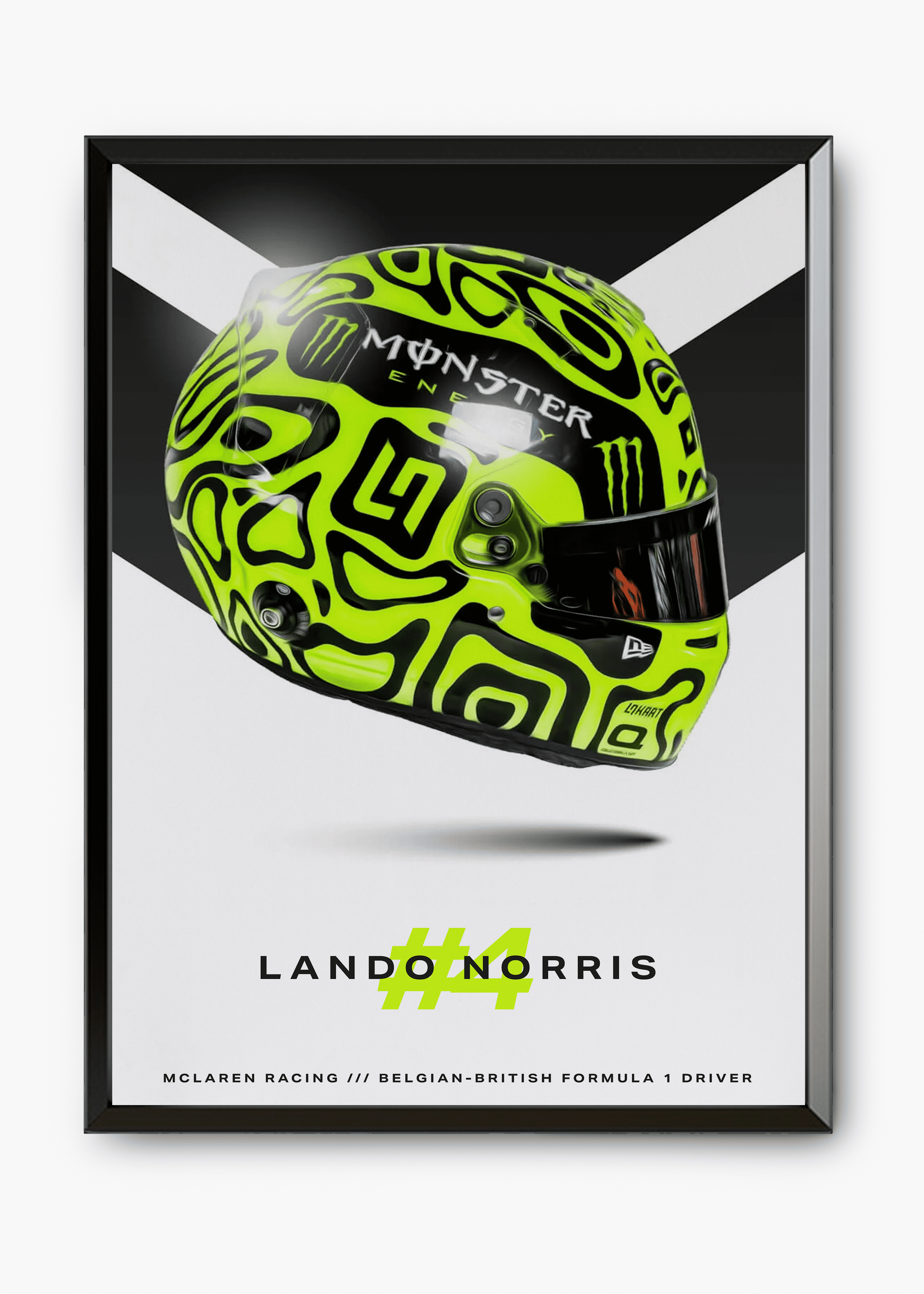 Quadro decorativo Lando Norris 2024 — arte de automobilismo para parede | Cübe Quadros