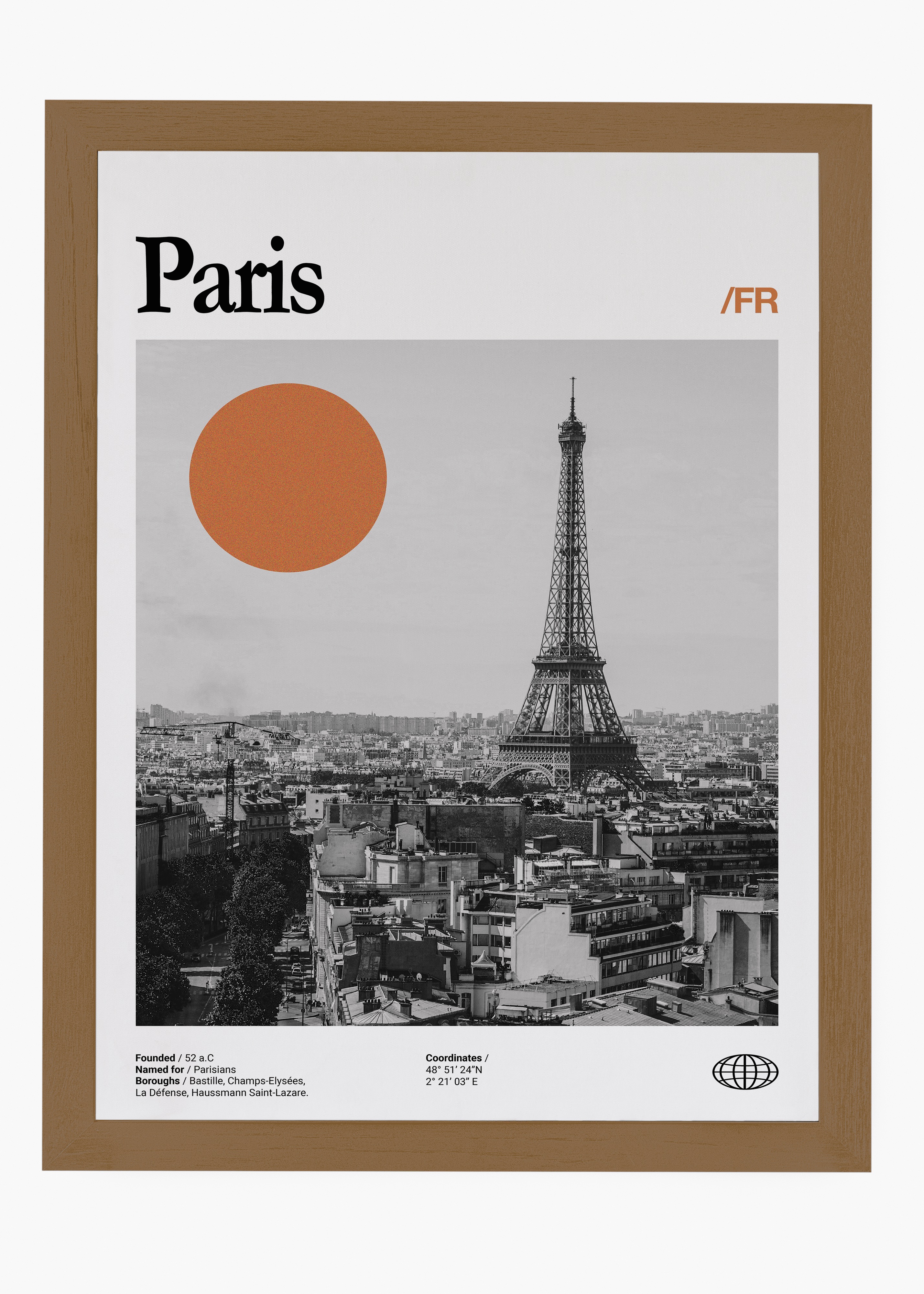 Quadro decorativo Paris City — arte de cidade para parede | Cübe Quadros