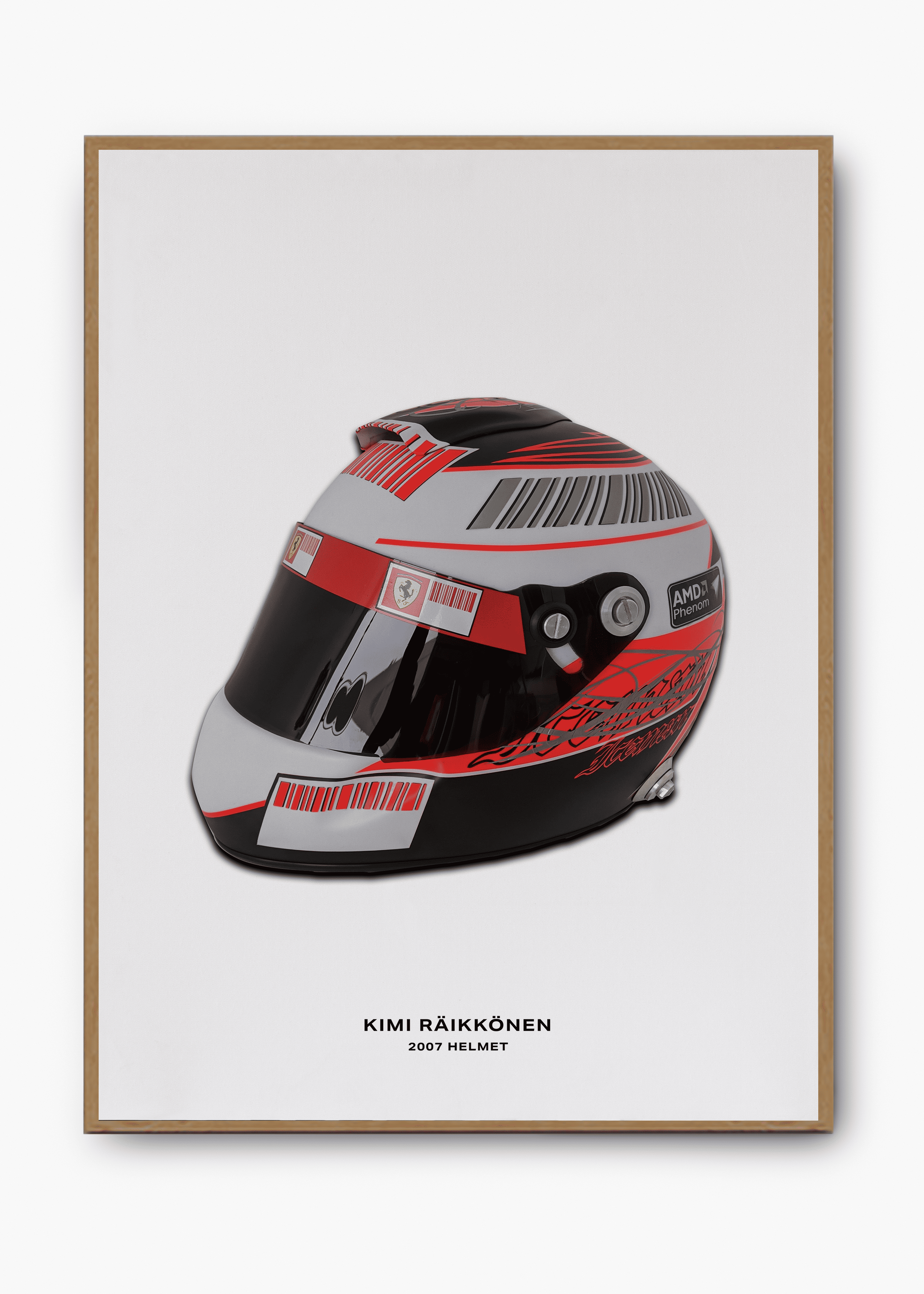 Quadro decorativo Kimi Raikkonen 2007 — arte de automobilismo para parede | Cübe Quadros