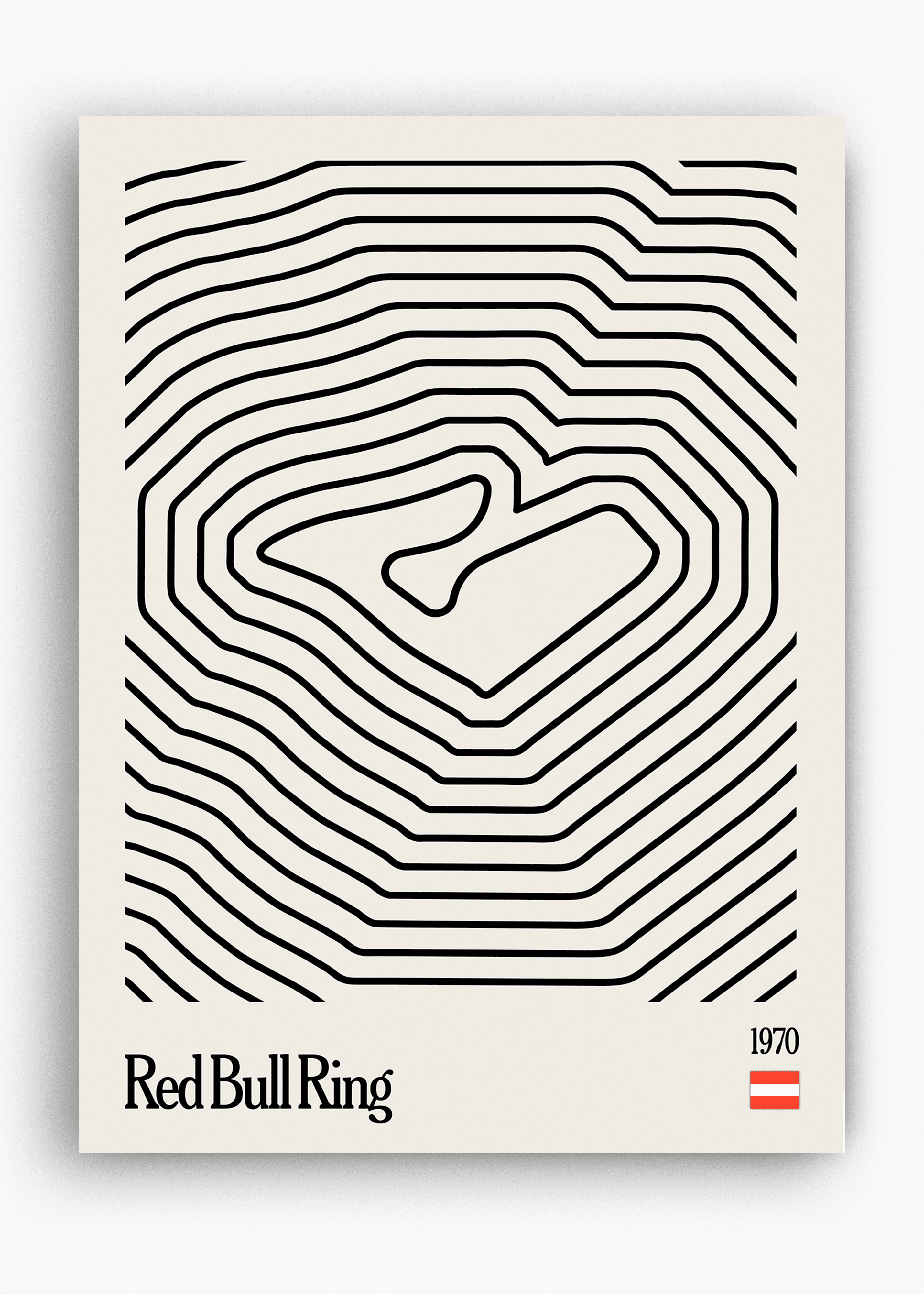 Quadro decorativo RedBull Ring Mosaic — arte de automobilismo para parede | Cübe Quadros