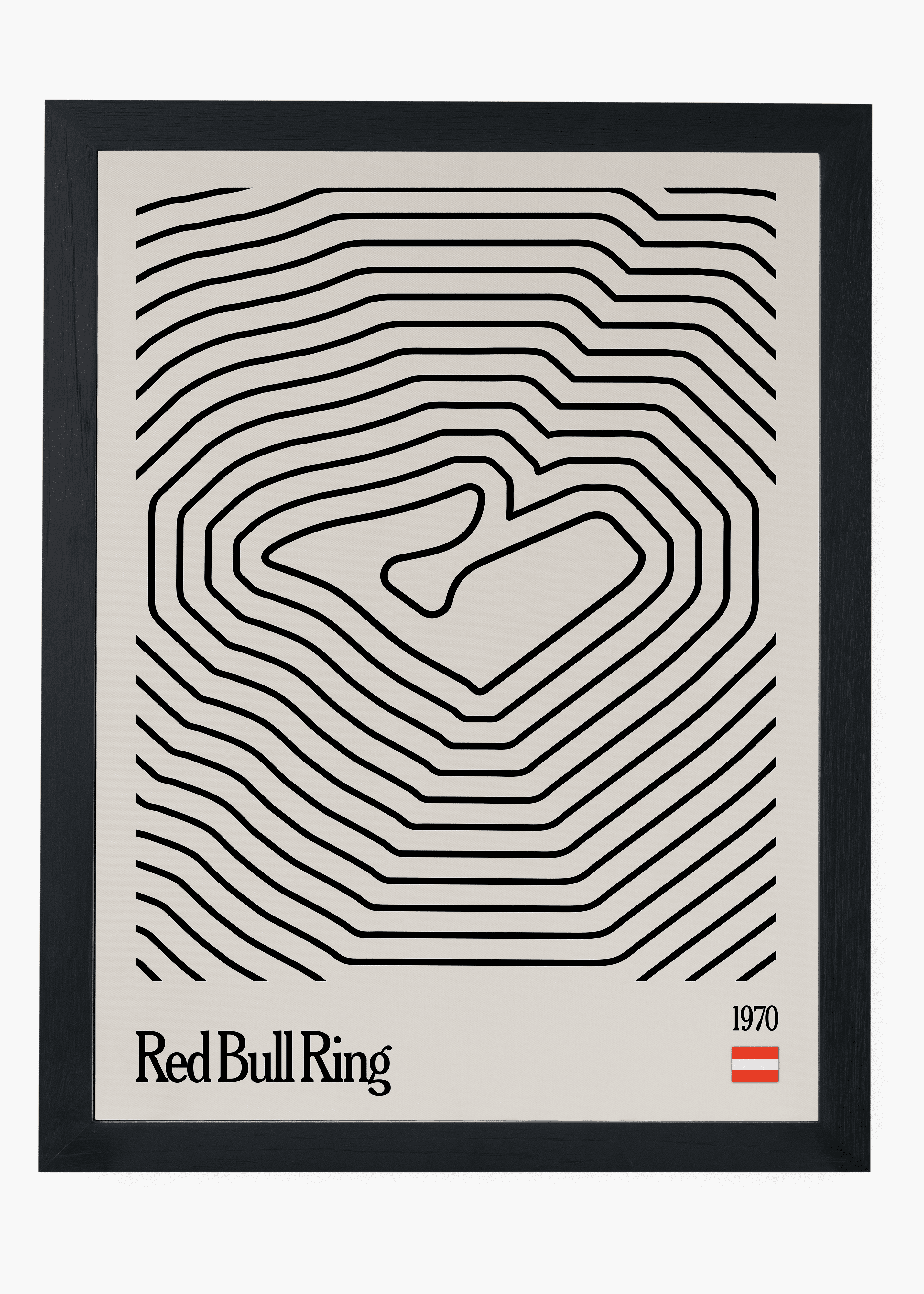 Quadro decorativo RedBull Ring Mosaic — arte de automobilismo para parede | Cübe Quadros