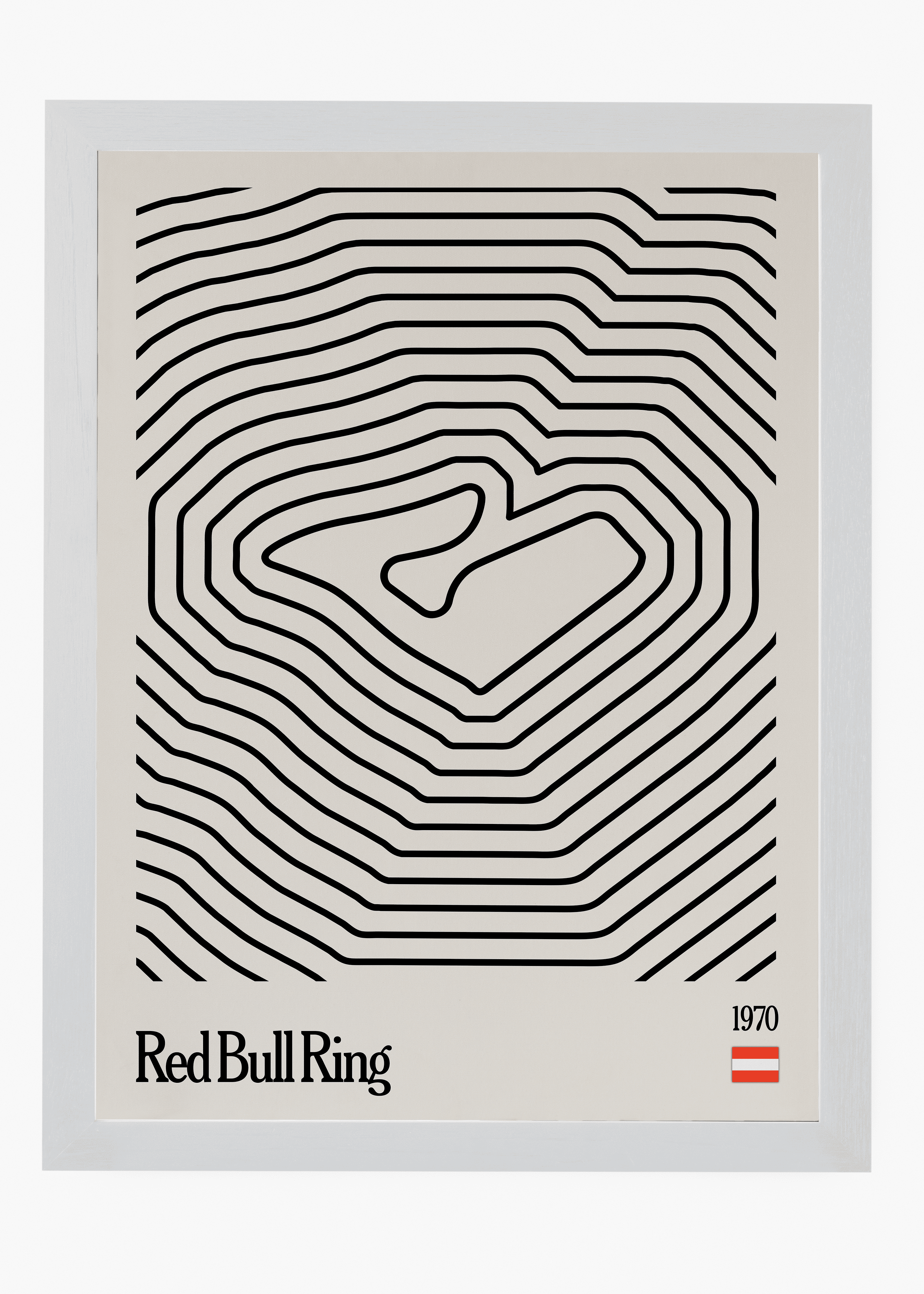 Quadro decorativo RedBull Ring Mosaic — arte de automobilismo para parede | Cübe Quadros