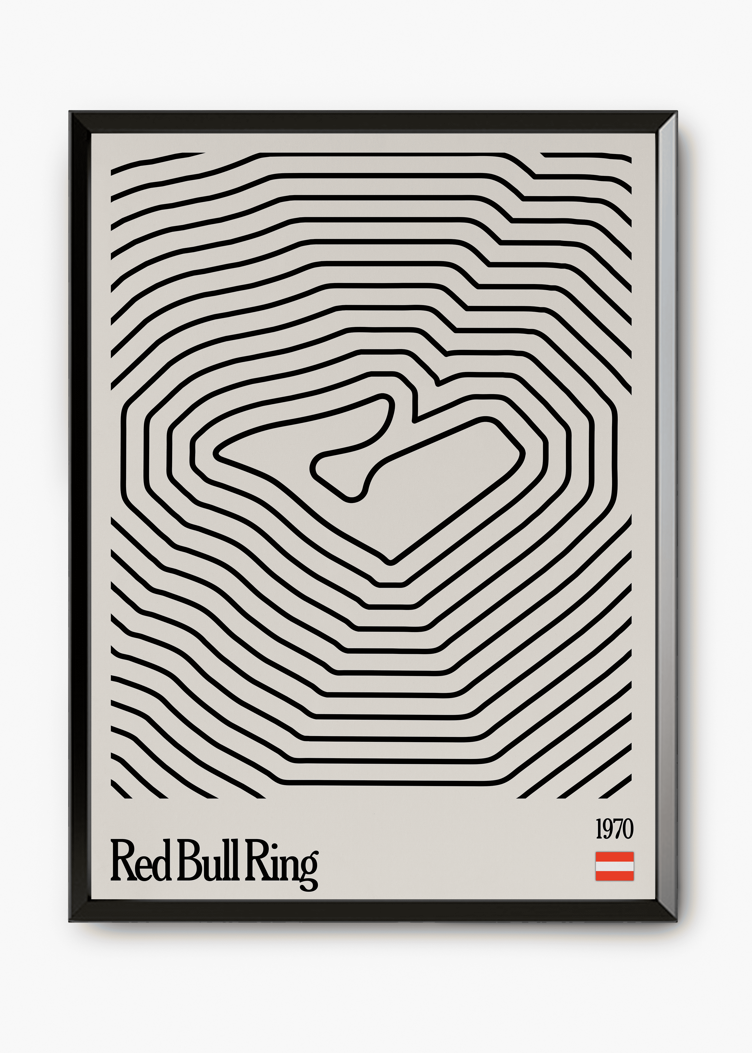 Quadro decorativo RedBull Ring Mosaic — arte de automobilismo para parede | Cübe Quadros