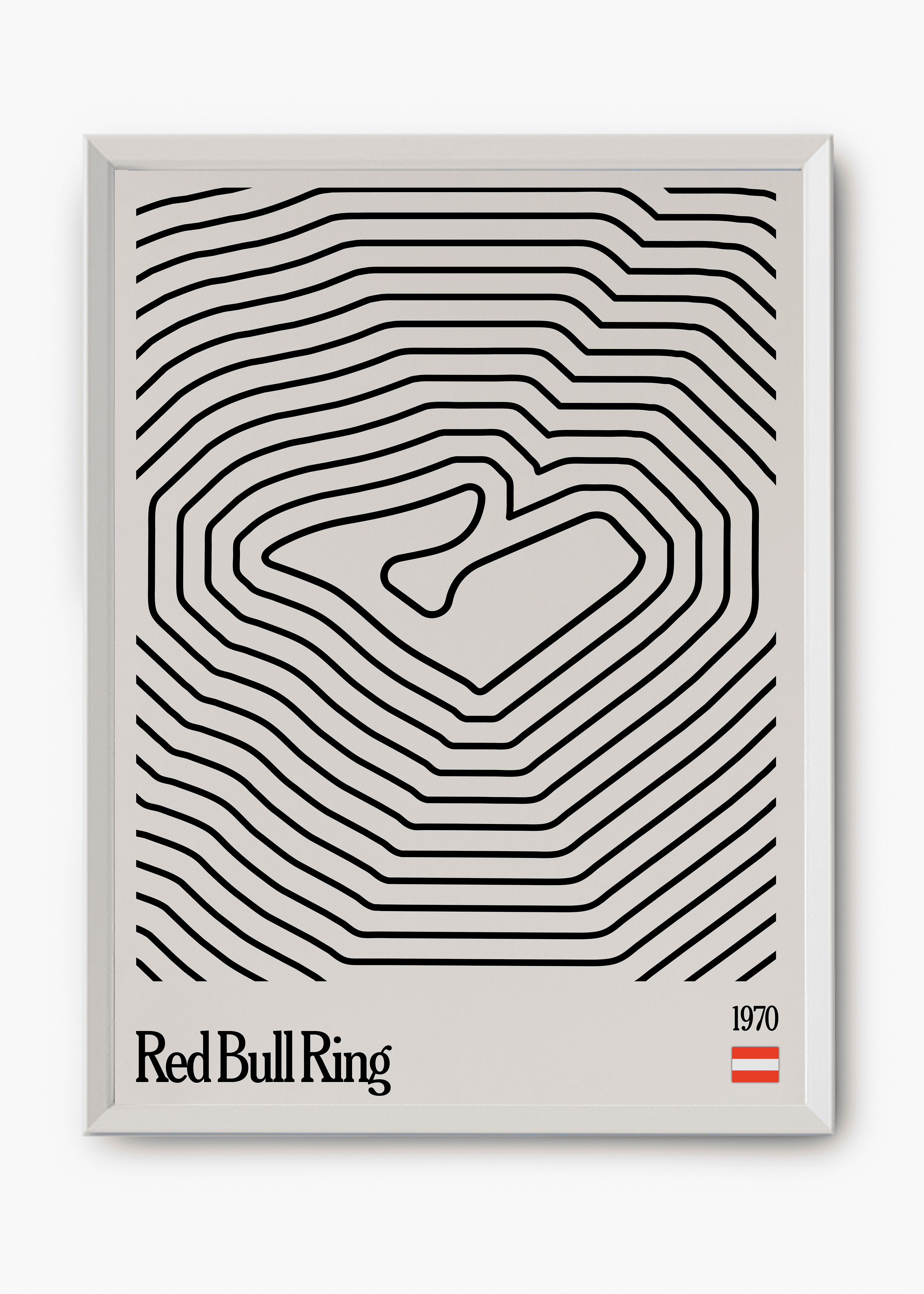 Quadro decorativo RedBull Ring Mosaic — arte de automobilismo para parede | Cübe Quadros