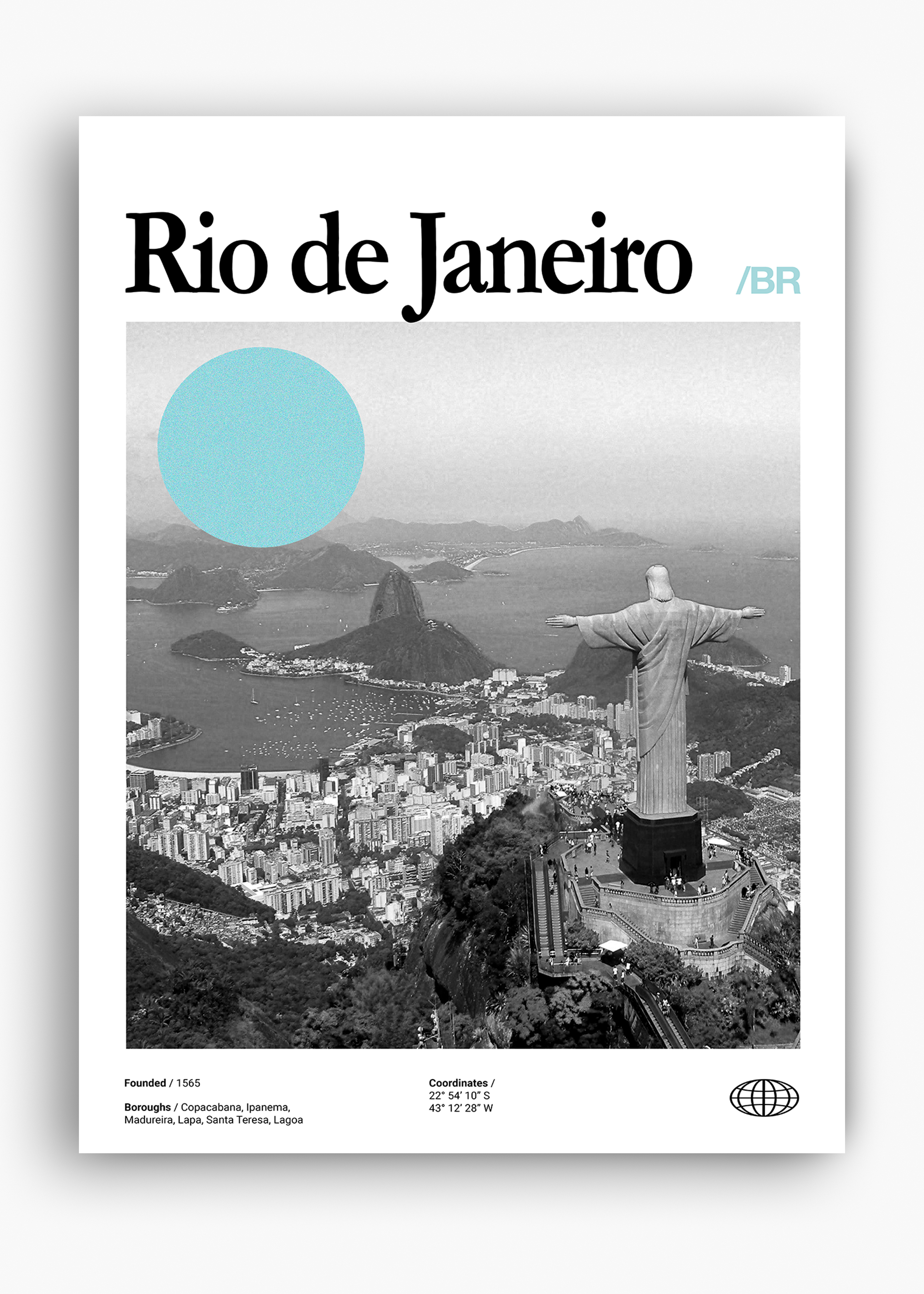 Quadro decorativo Rio de Janeiro City — arte de cidade para parede | Cübe Quadros