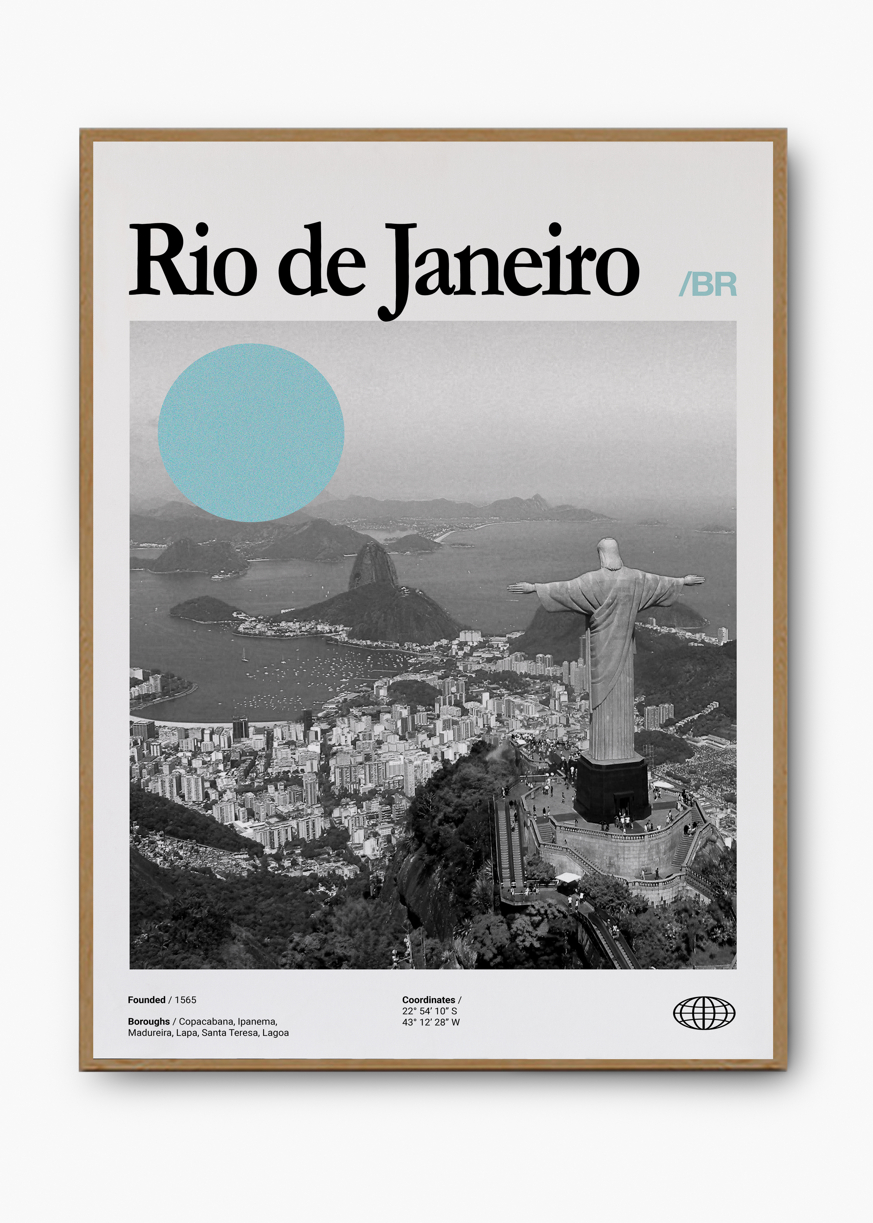 Quadro decorativo Rio de Janeiro City — arte de cidade para parede | Cübe Quadros