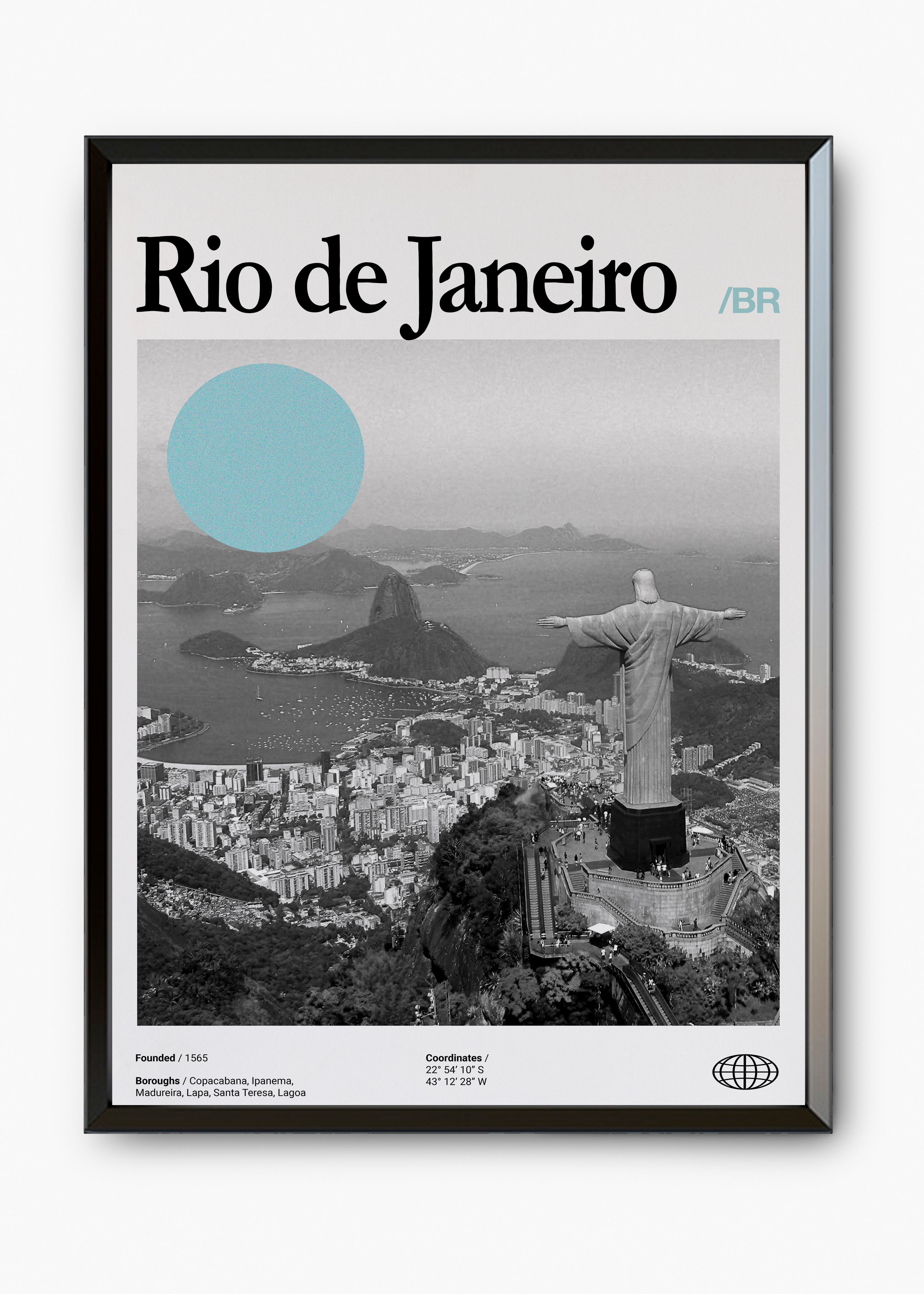 Quadro decorativo Rio de Janeiro City — arte de cidade para parede | Cübe Quadros