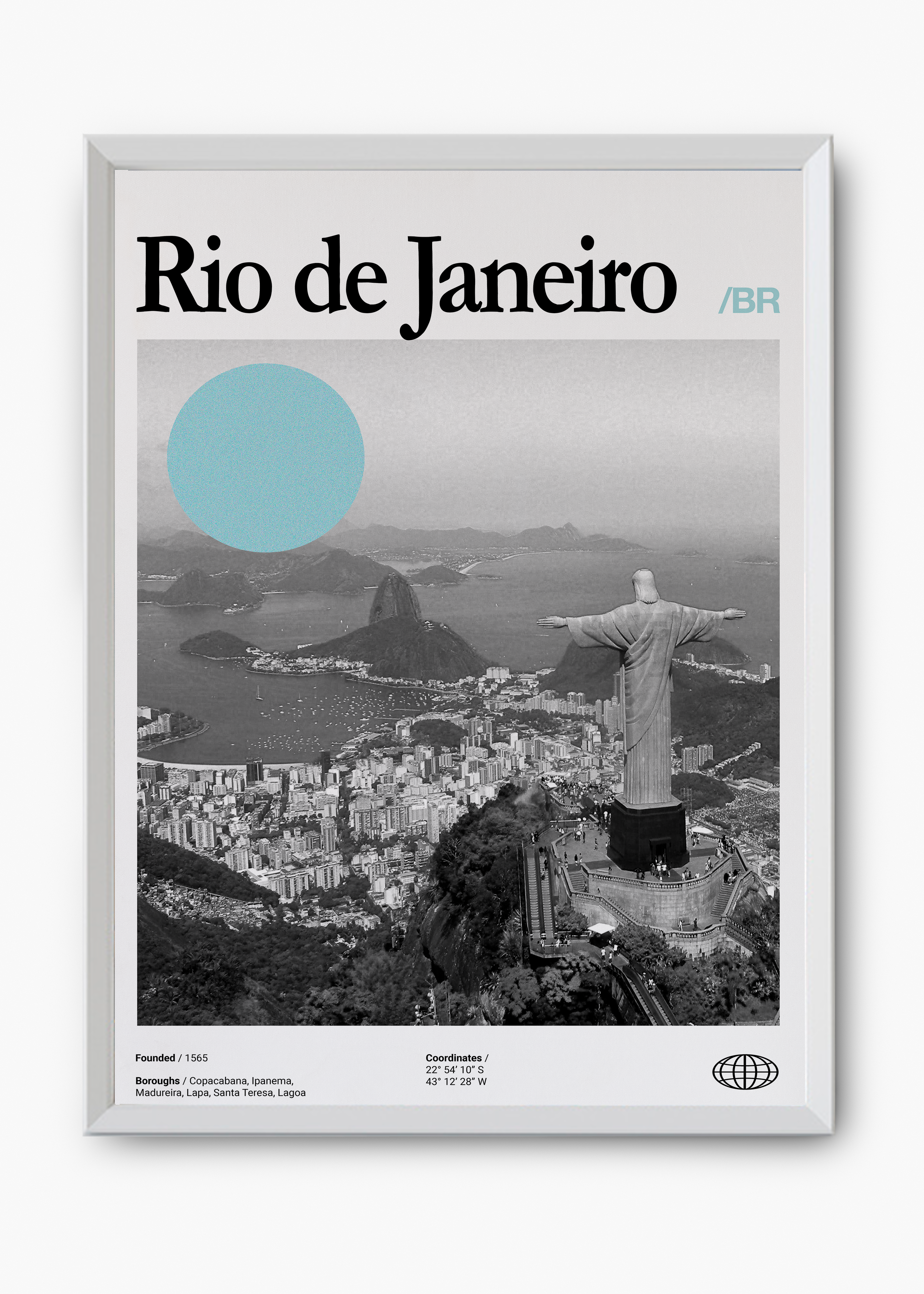 Quadro decorativo Rio de Janeiro City — arte de cidade para parede | Cübe Quadros