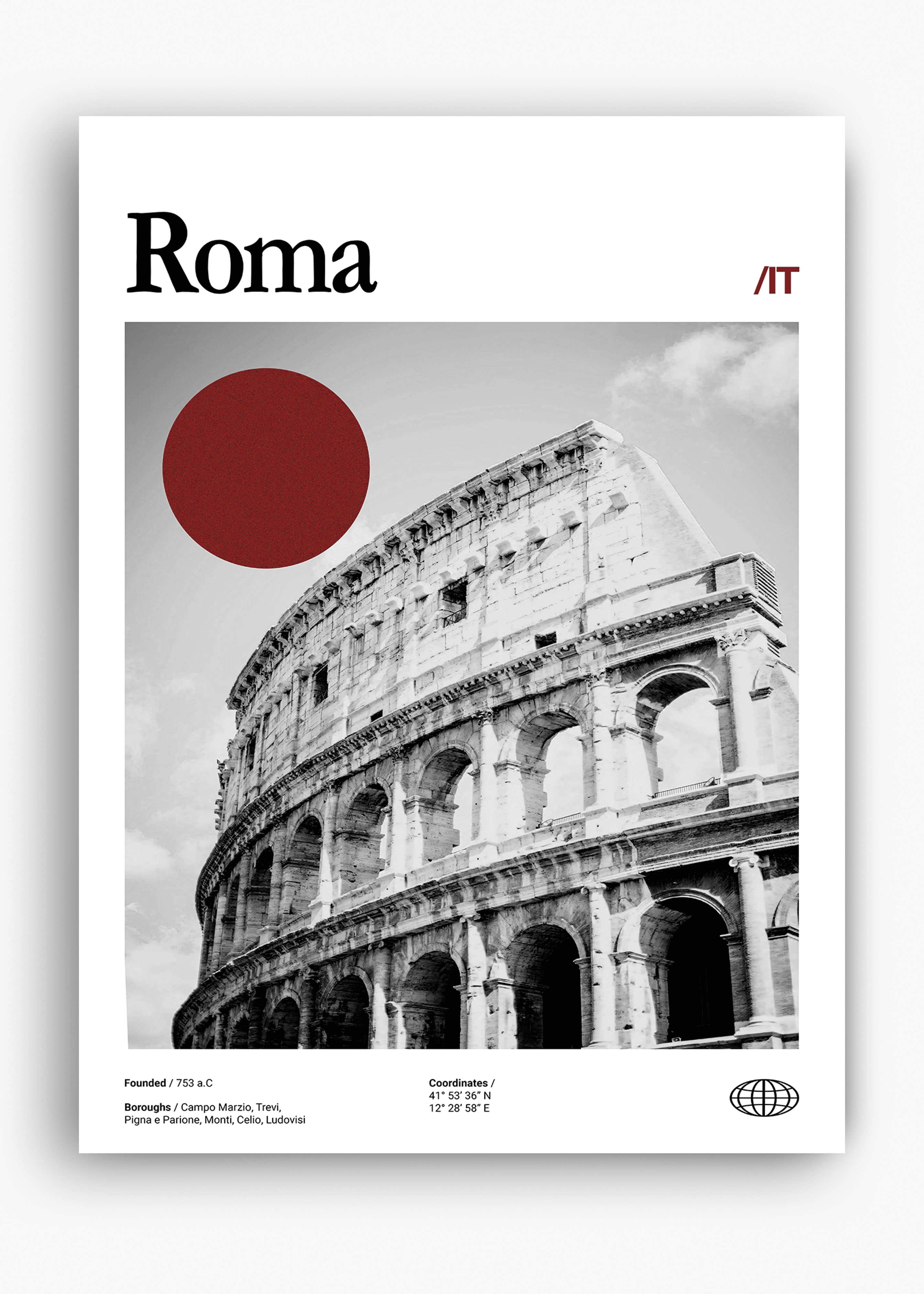Quadro decorativo Roma City — arte de cidade para parede | Cübe Quadros