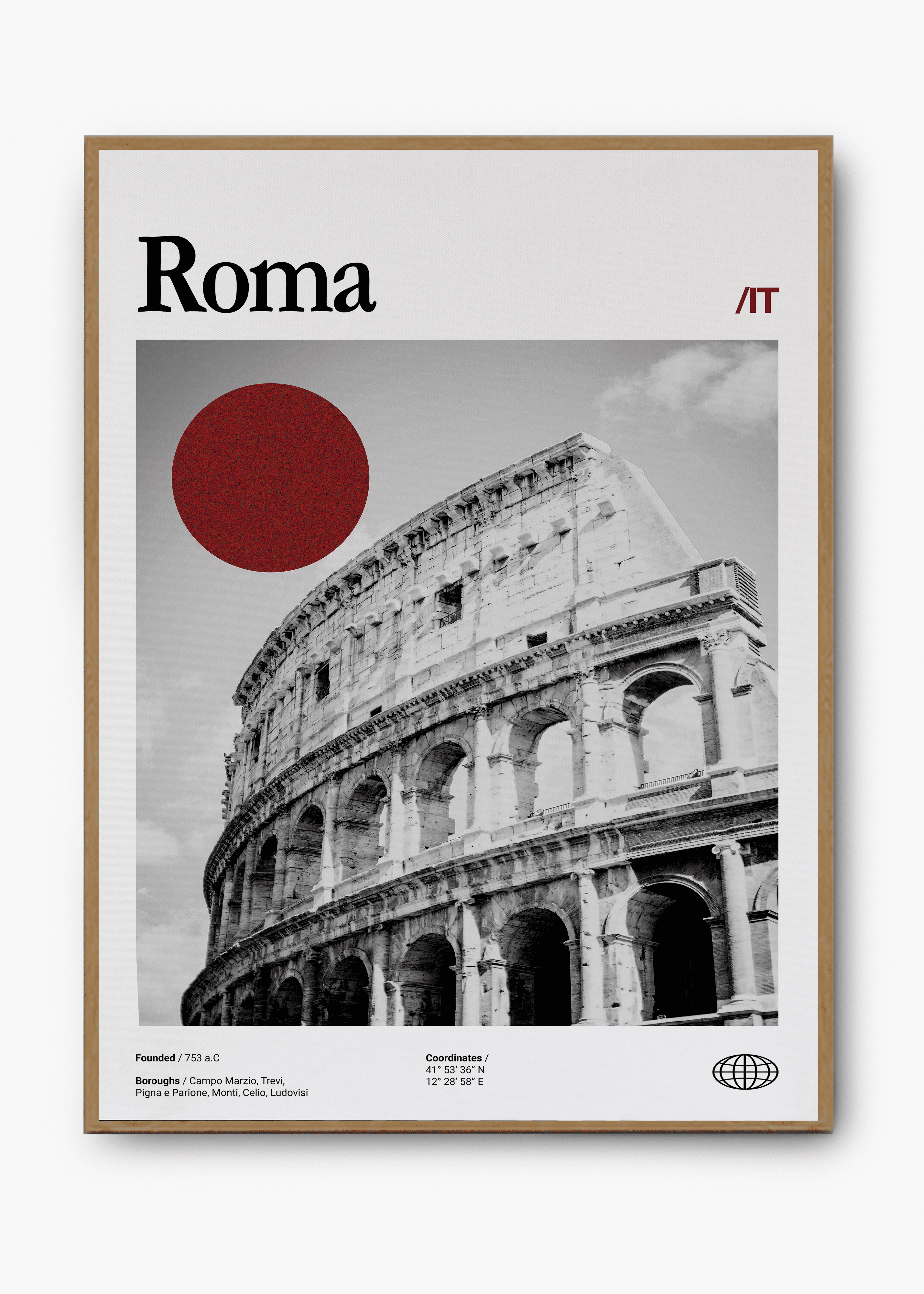Quadro decorativo Roma City — arte de cidade para parede | Cübe Quadros
