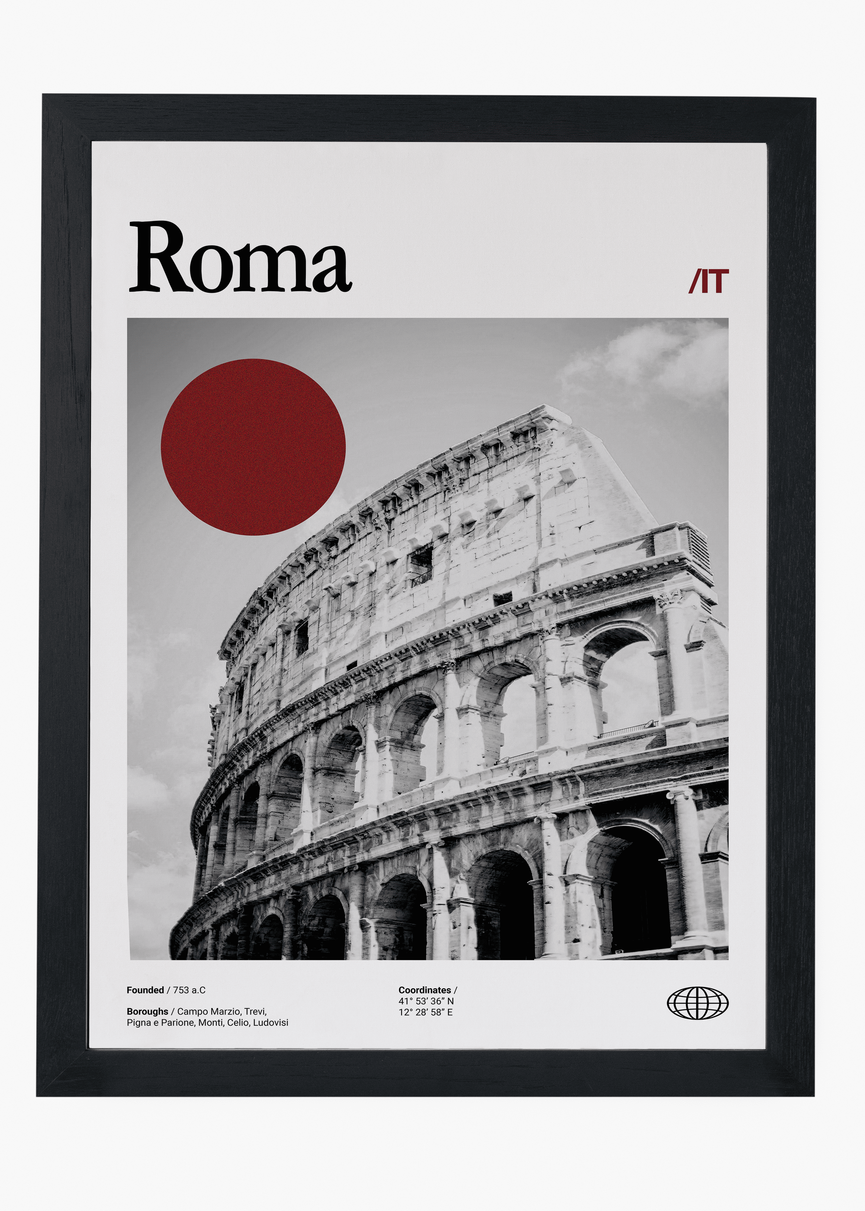 Quadro decorativo Roma City — arte de cidade para parede | Cübe Quadros