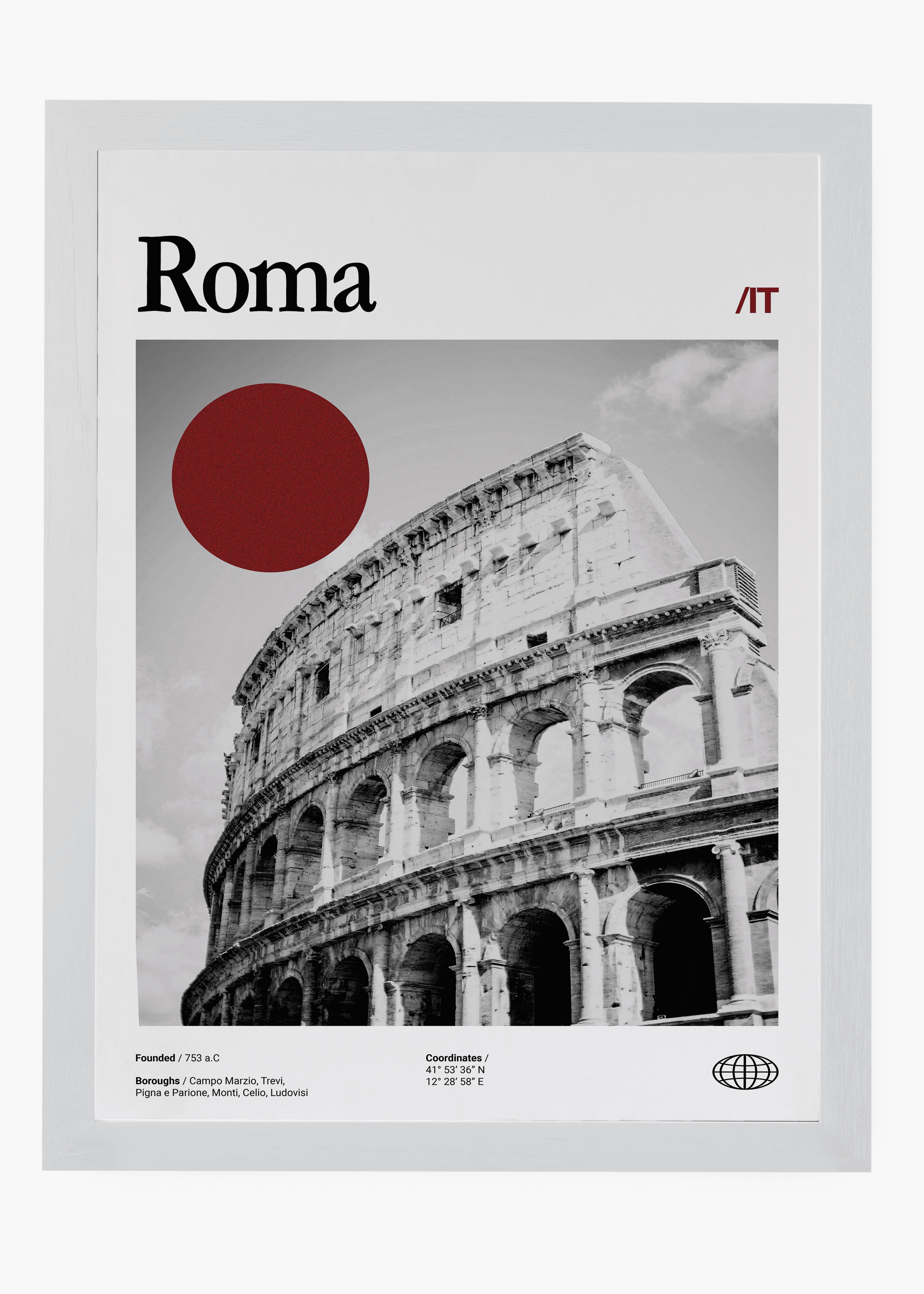 Quadro decorativo Roma City — arte de cidade para parede | Cübe Quadros