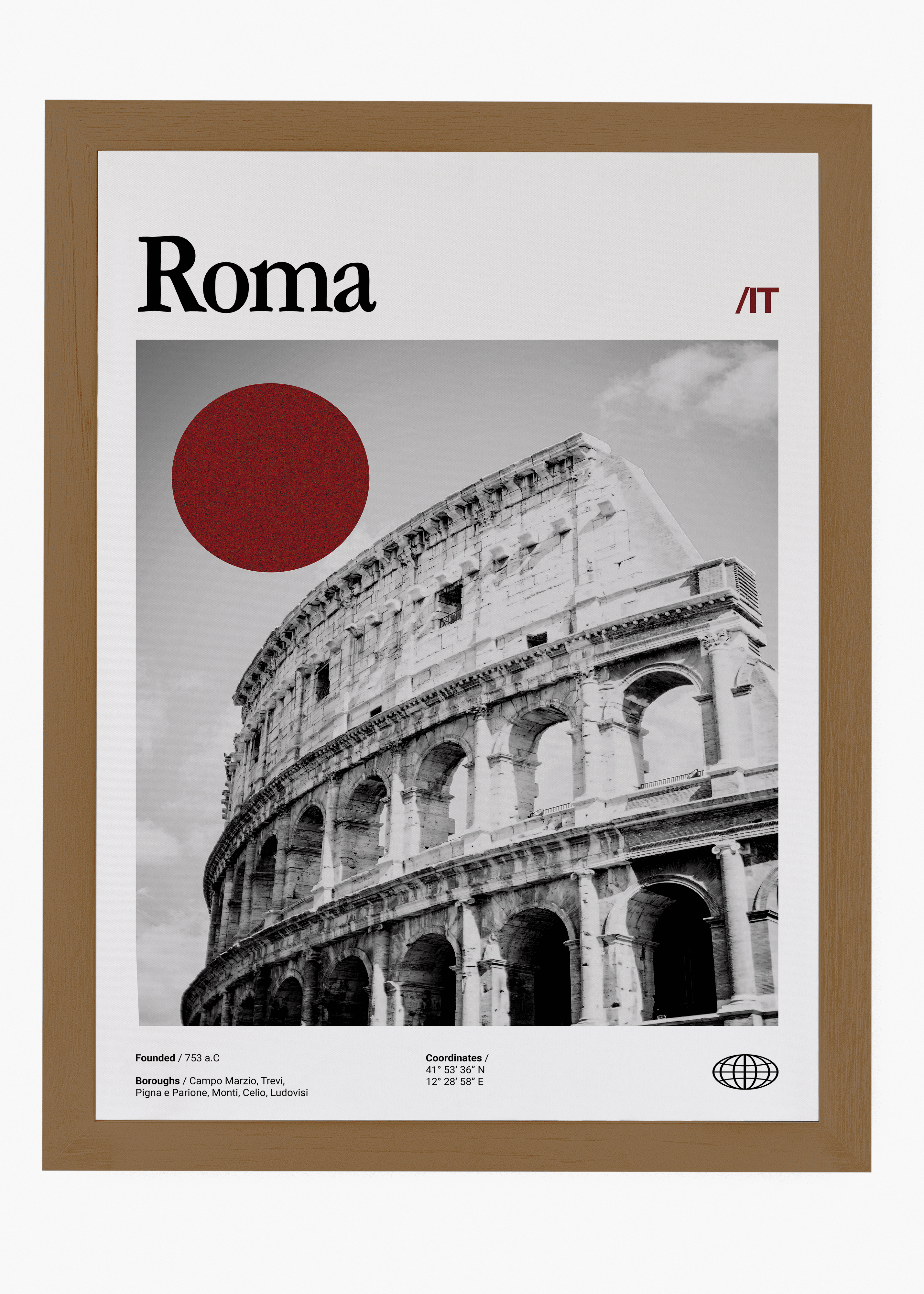 Quadro decorativo Roma City — arte de cidade para parede | Cübe Quadros