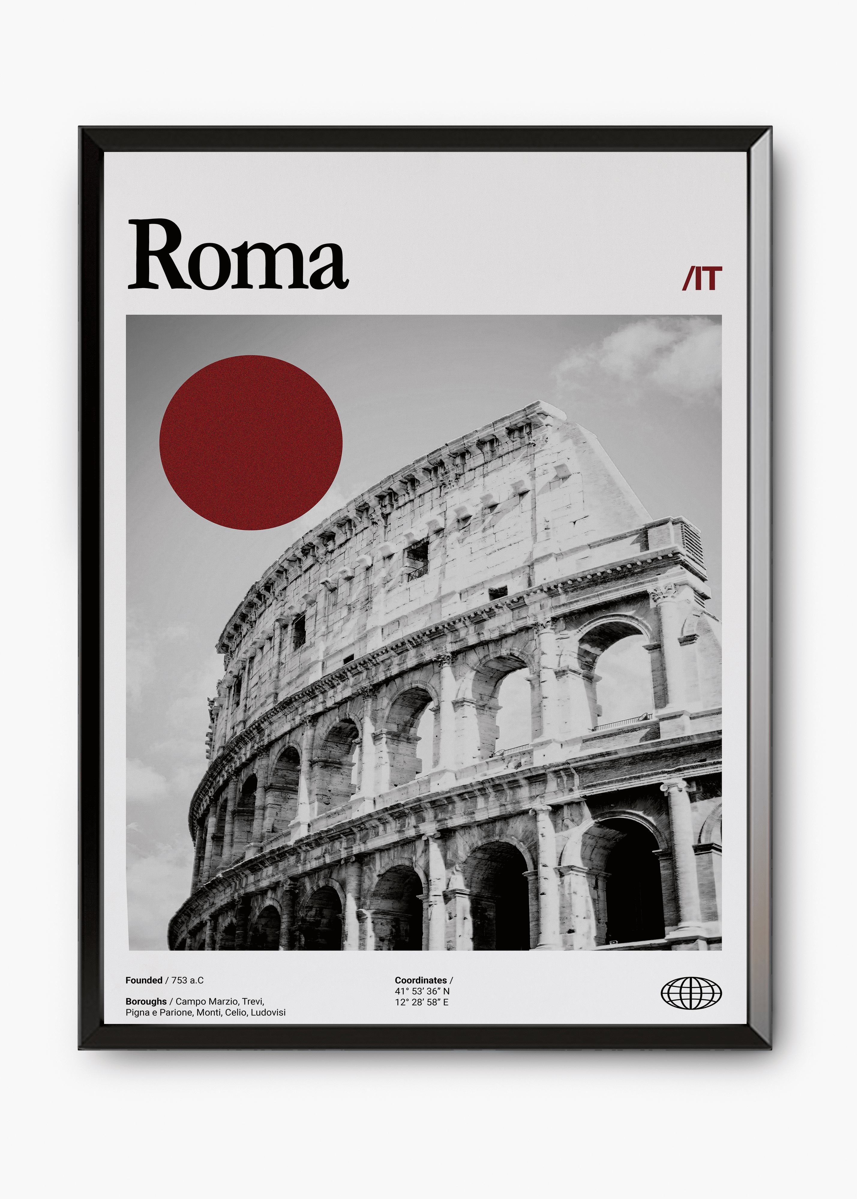 Quadro decorativo Roma City — arte de cidade para parede | Cübe Quadros