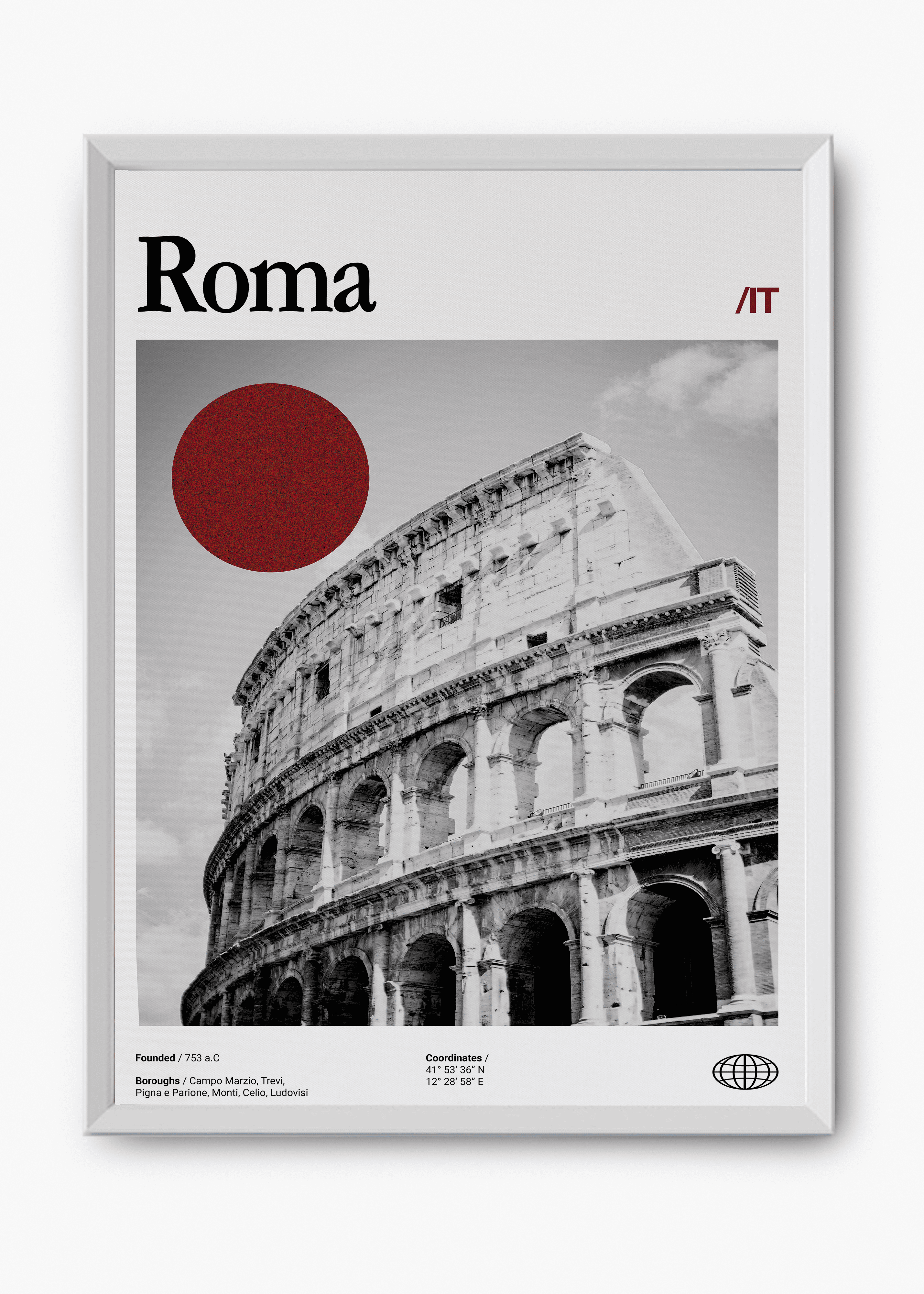 Quadro decorativo Roma City — arte de cidade para parede | Cübe Quadros