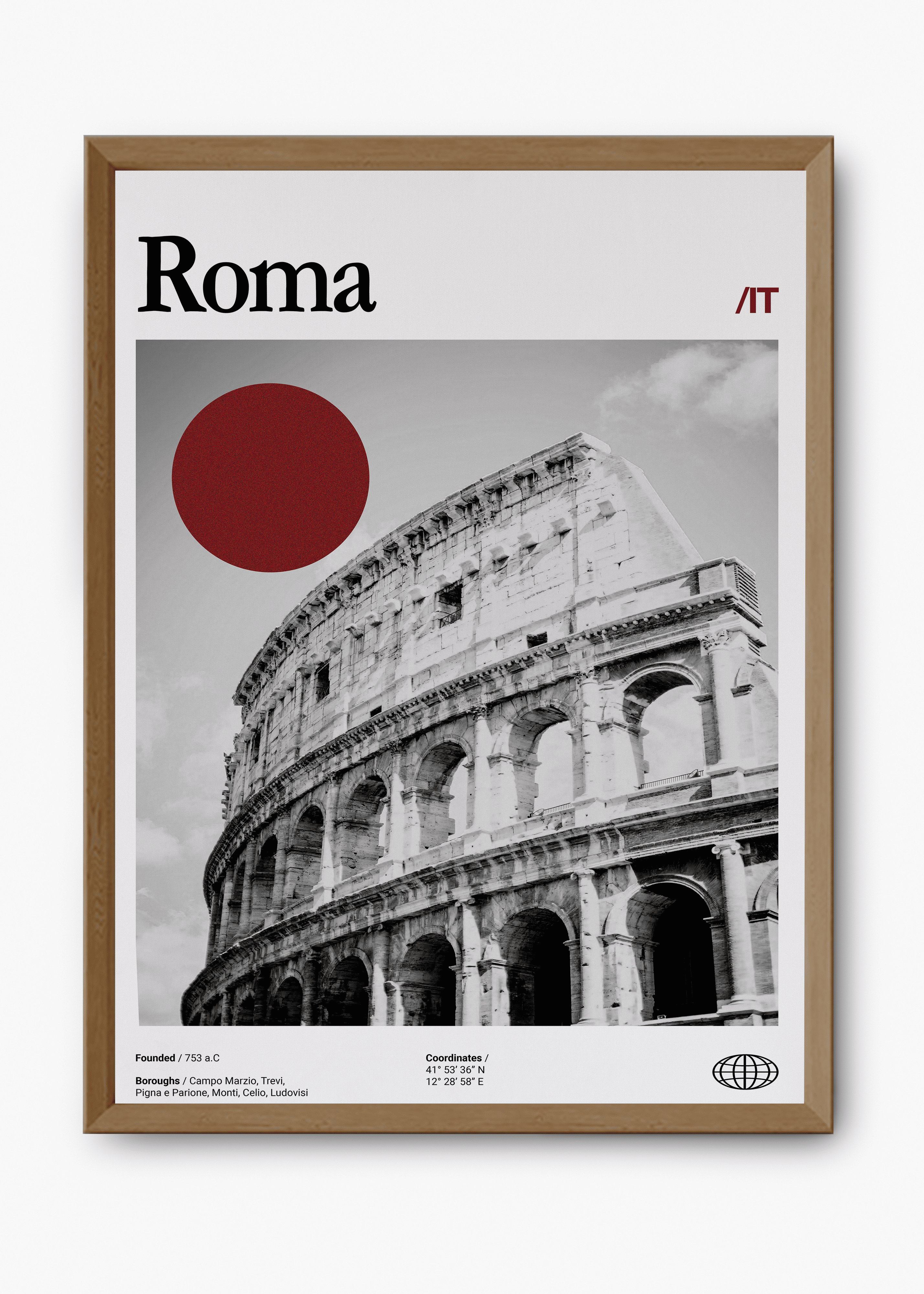 Quadro decorativo Roma City — arte de cidade para parede | Cübe Quadros
