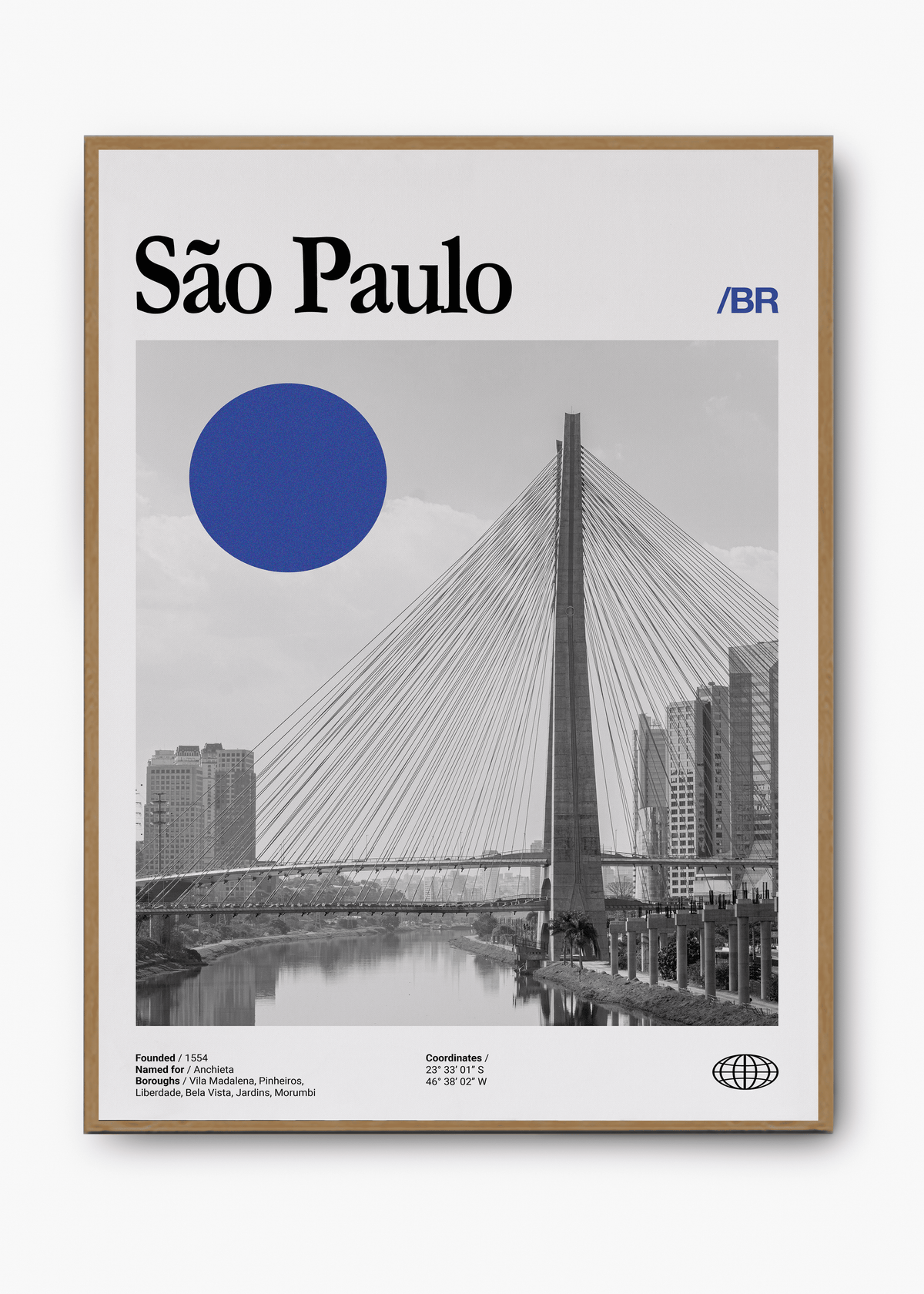 Quadro decorativo São Paulo City — arte de cidade para parede | Cübe Quadros