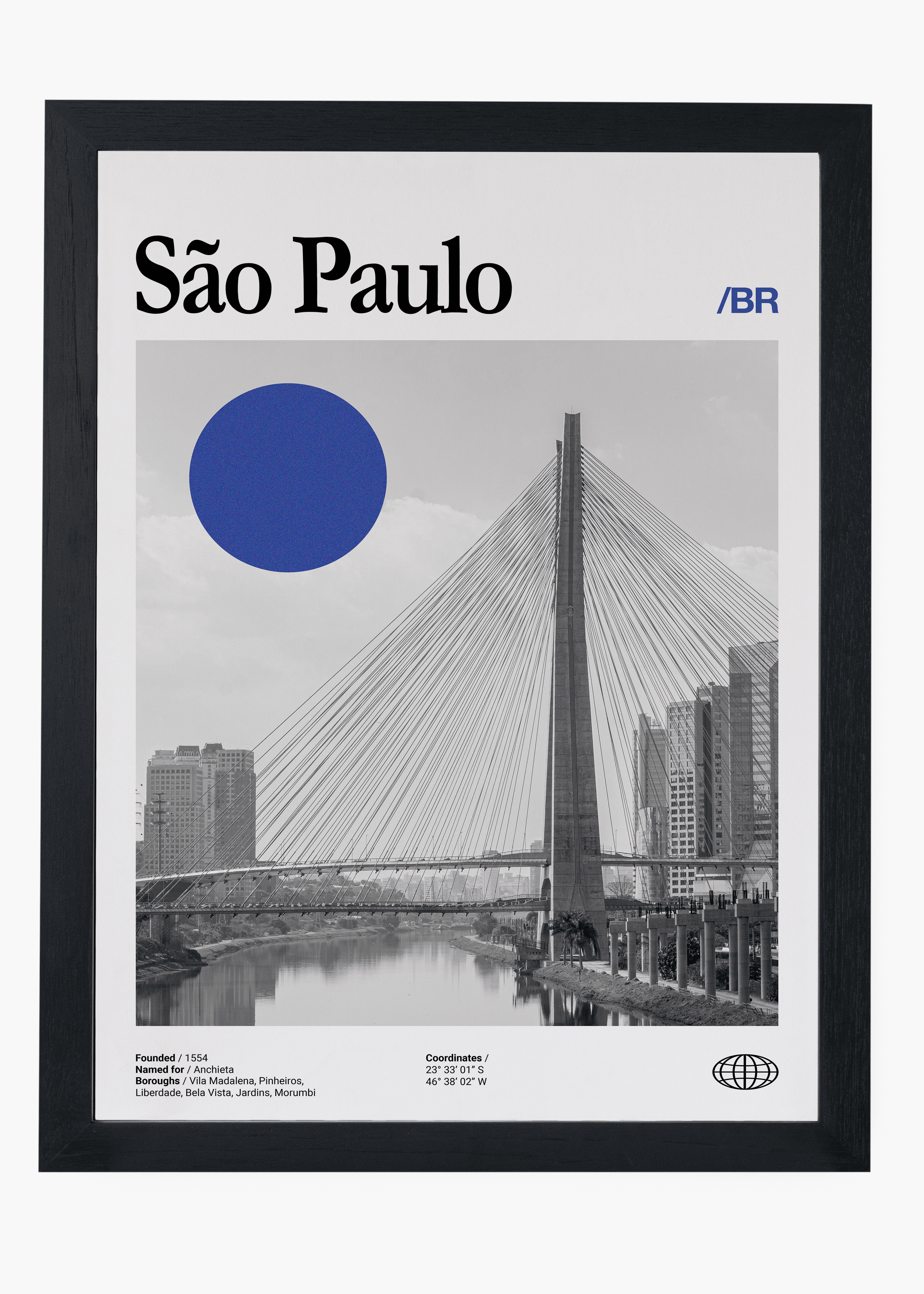 Quadro decorativo São Paulo City — arte de cidade para parede | Cübe Quadros