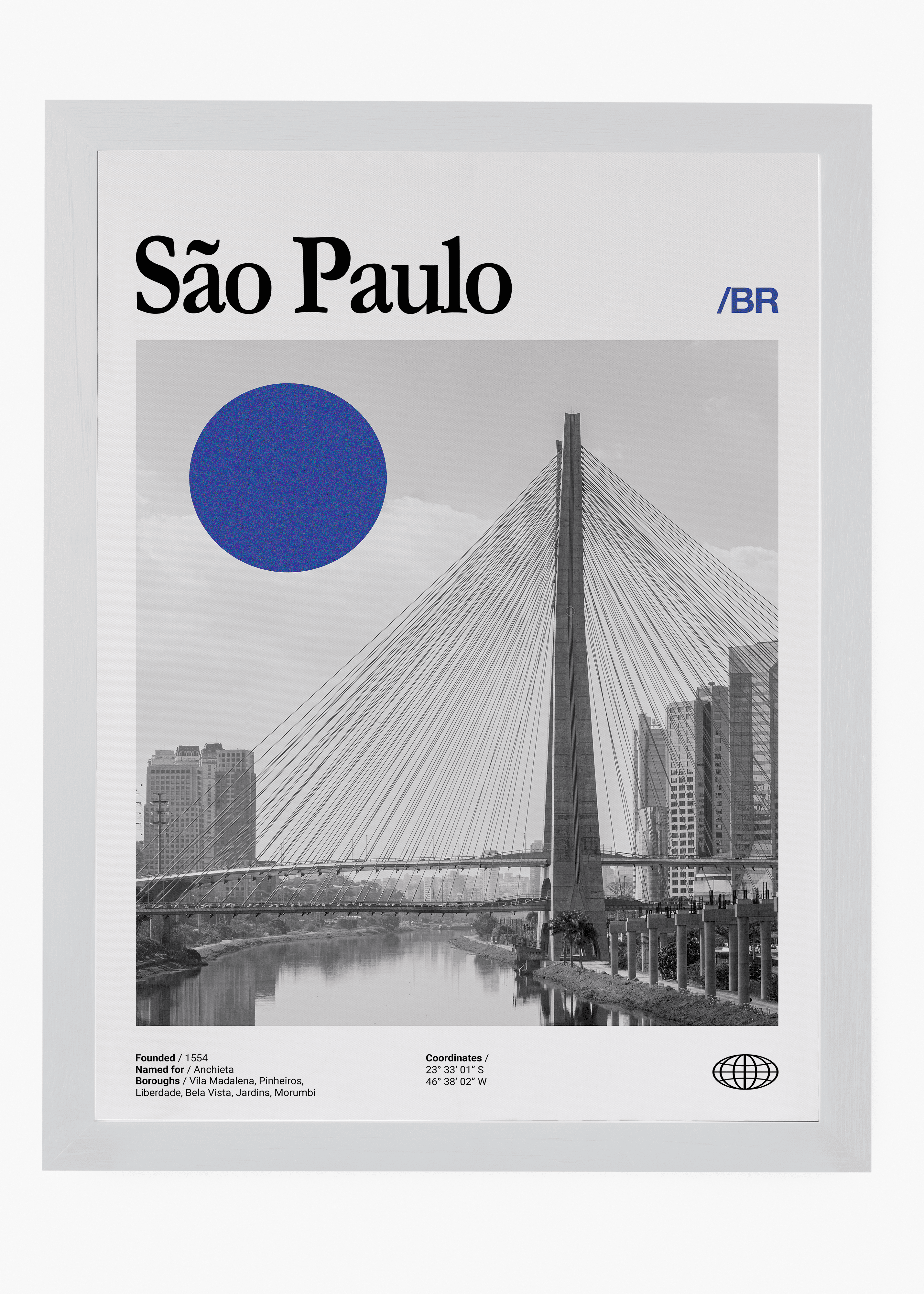 Quadro decorativo São Paulo City — arte de cidade para parede | Cübe Quadros