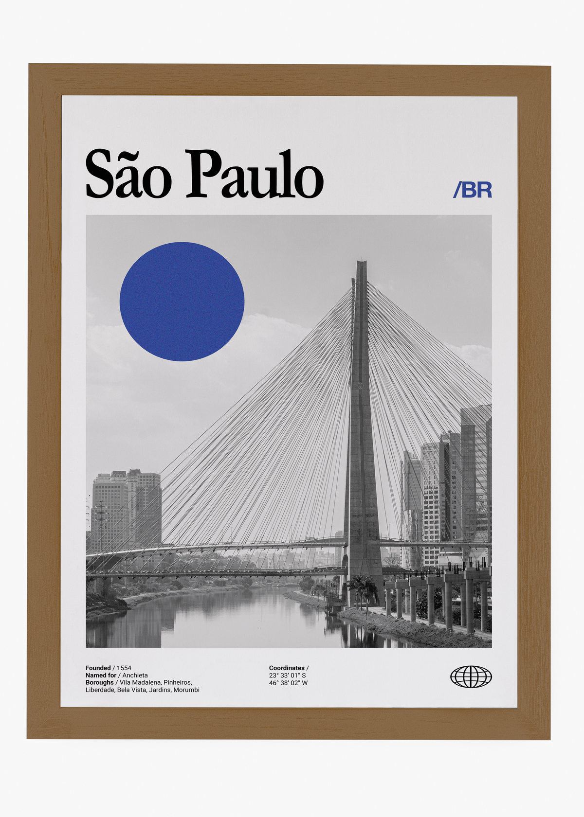 Quadro decorativo São Paulo City — arte de cidade para parede | Cübe Quadros