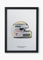 Quadro Capacete Sebastian Vettel 2019 Fórmula 1