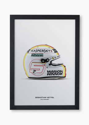 Quadro Capacete Sebastian Vettel 2019 Fórmula 1