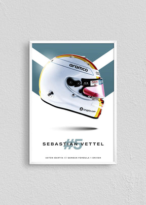 Quadro Capacete Sebastian Vettel 2022 Fórmula 1