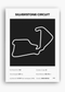 Quadro decorativo Silverstone Black — arte de automobilismo para parede | Cübe Quadros