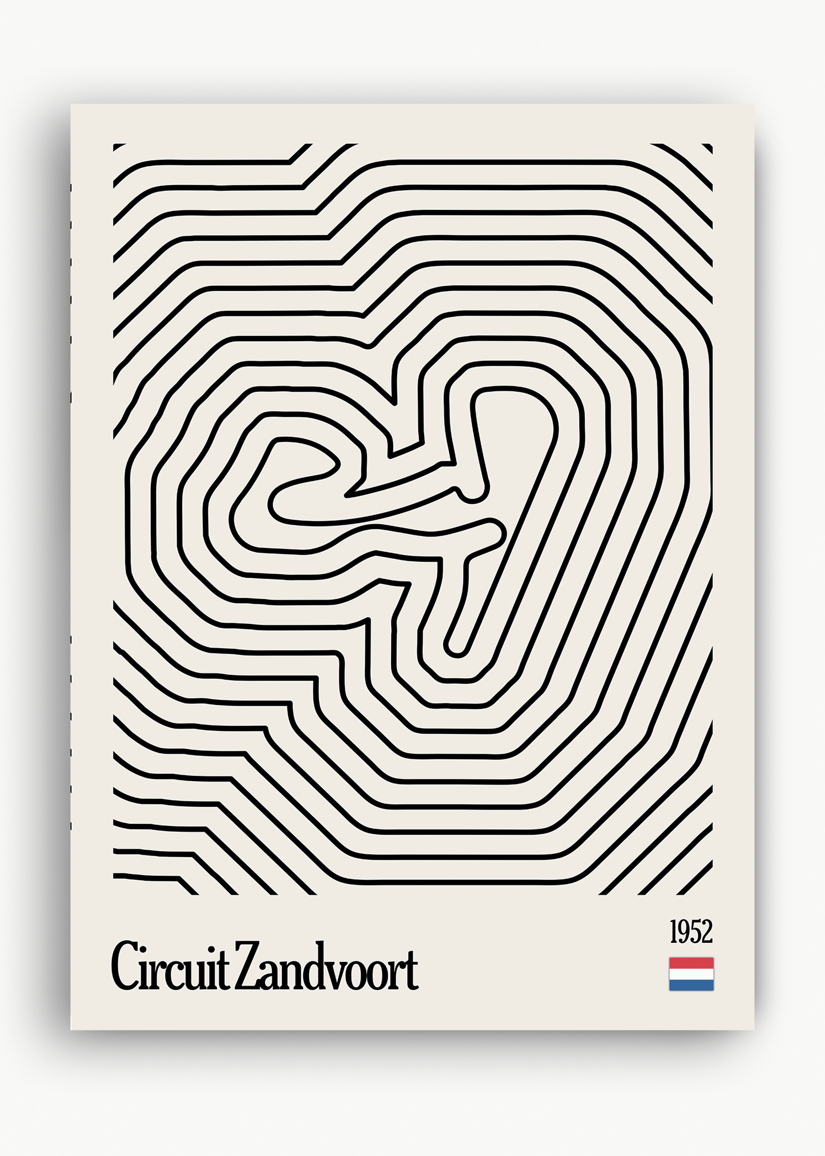 Quadro decorativo Zandvoort Mosaic — arte de automobilismo para parede | Cübe Quadros