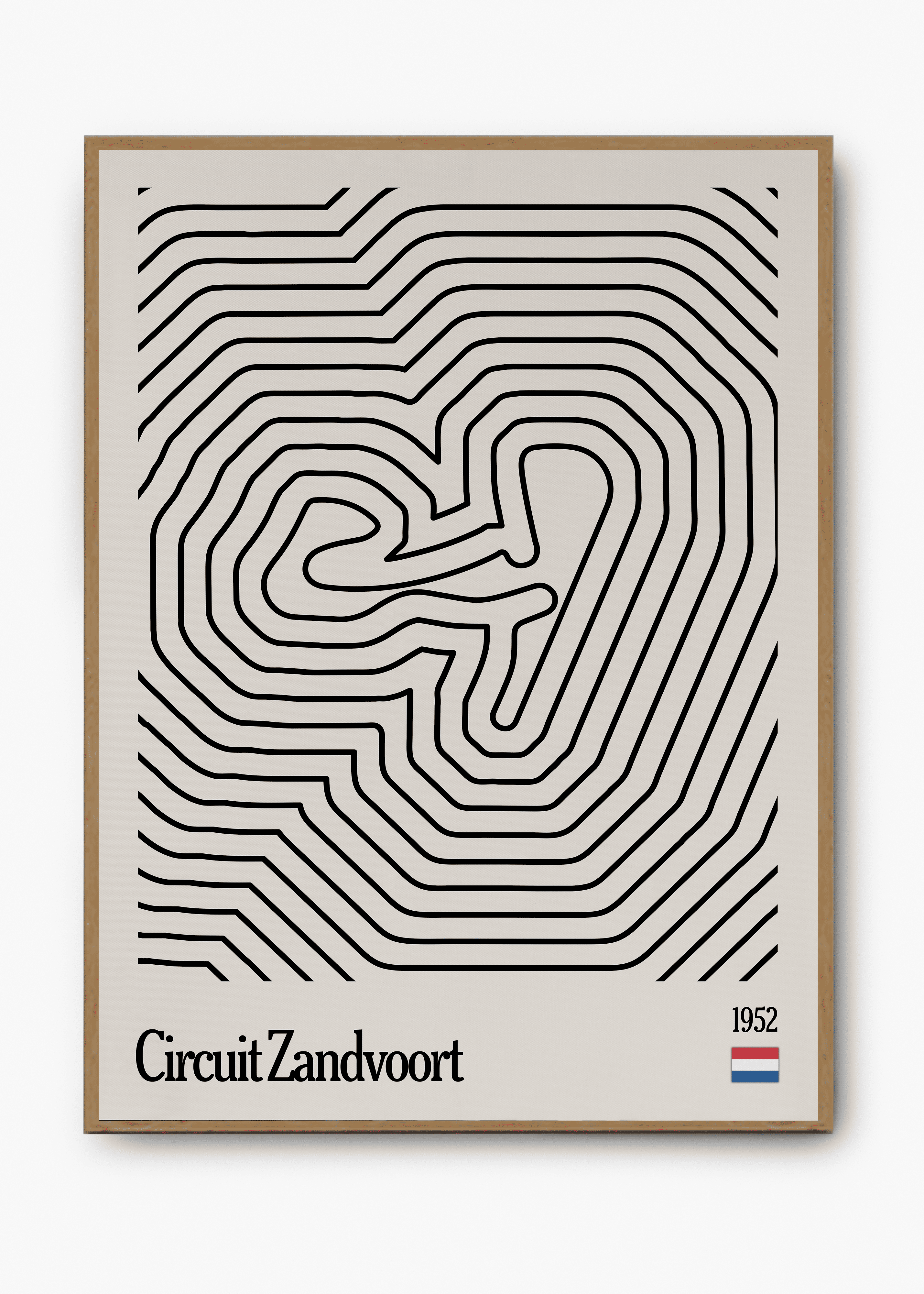 Quadro decorativo Zandvoort Mosaic — arte de automobilismo para parede | Cübe Quadros