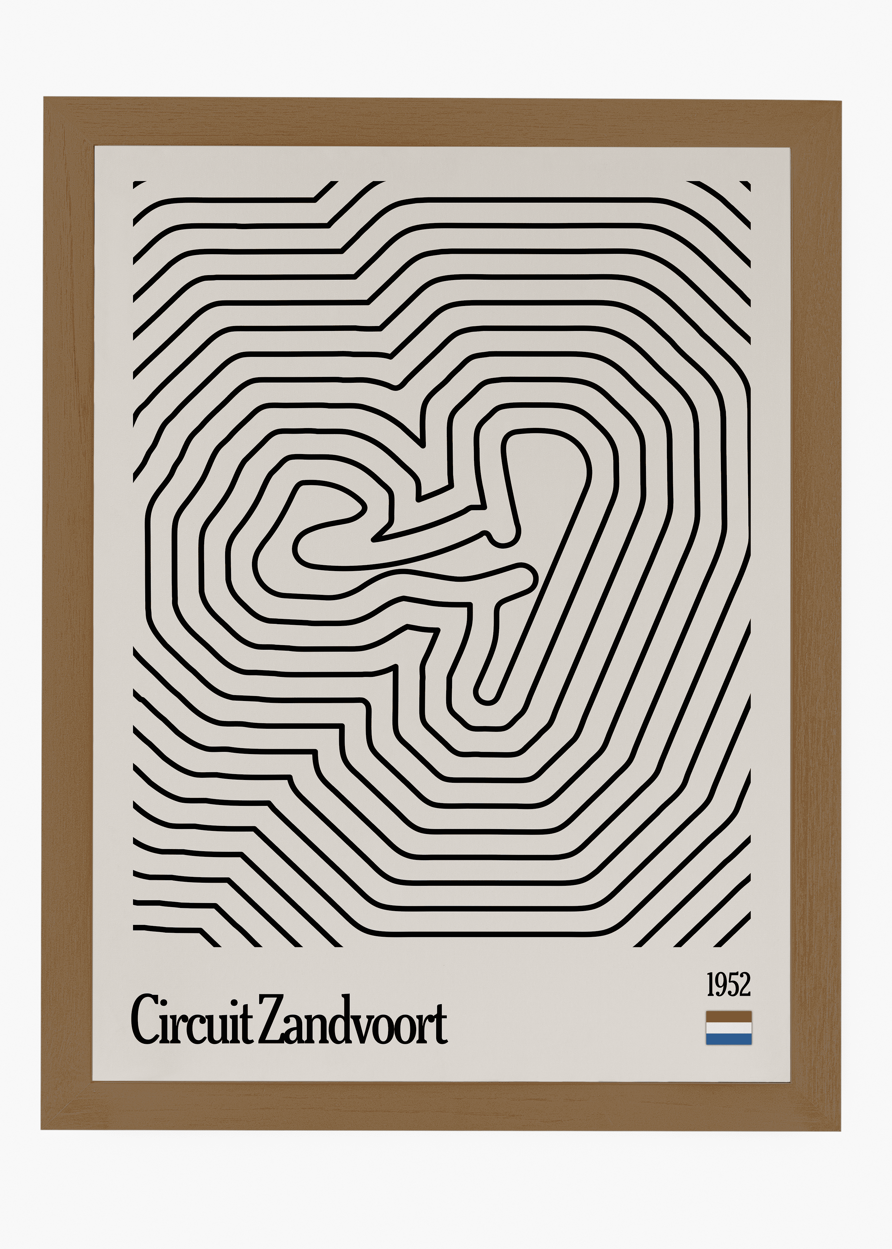 Quadro decorativo Zandvoort Mosaic — arte de automobilismo para parede | Cübe Quadros