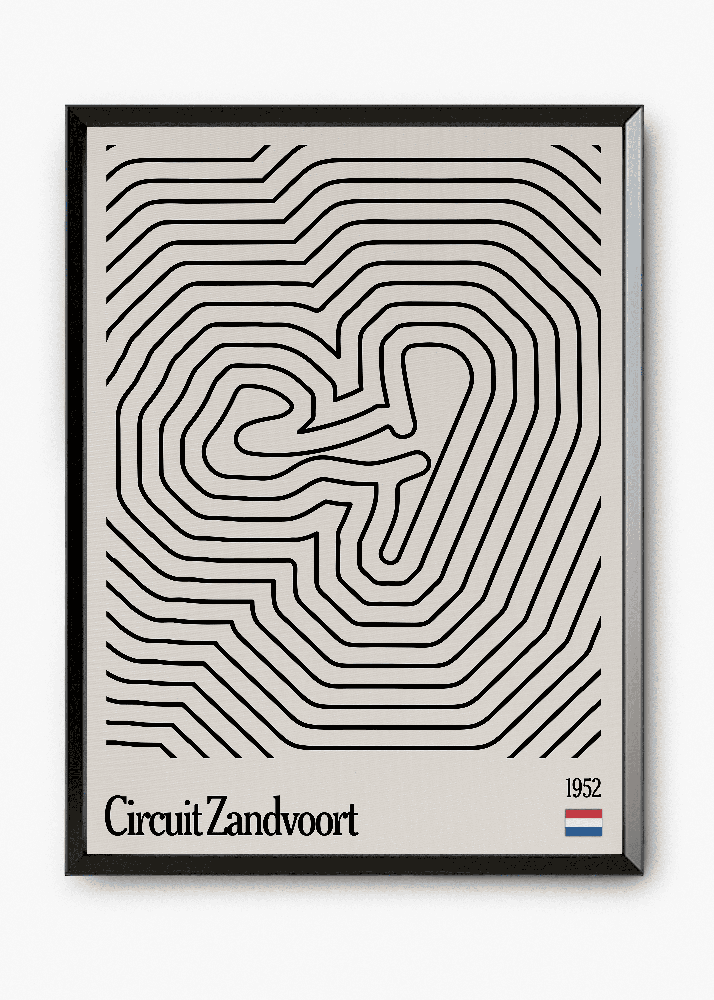 Quadro decorativo Zandvoort Mosaic — arte de automobilismo para parede | Cübe Quadros