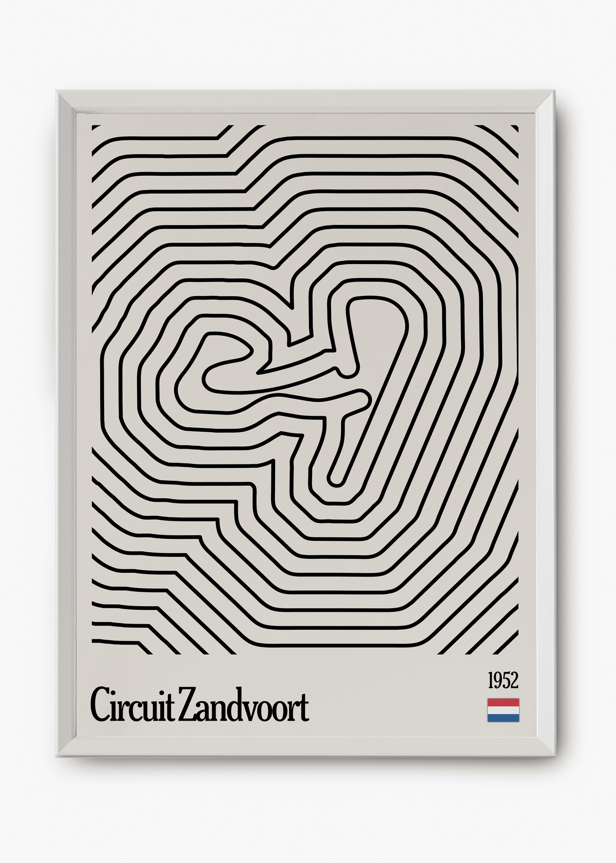 Quadro decorativo Zandvoort Mosaic — arte de automobilismo para parede | Cübe Quadros