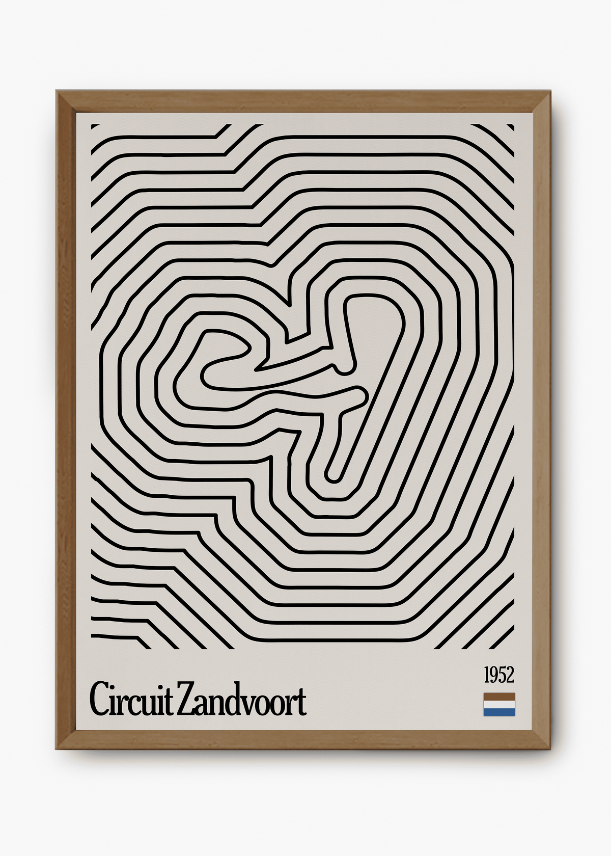 Quadro decorativo Zandvoort Mosaic — arte de automobilismo para parede | Cübe Quadros