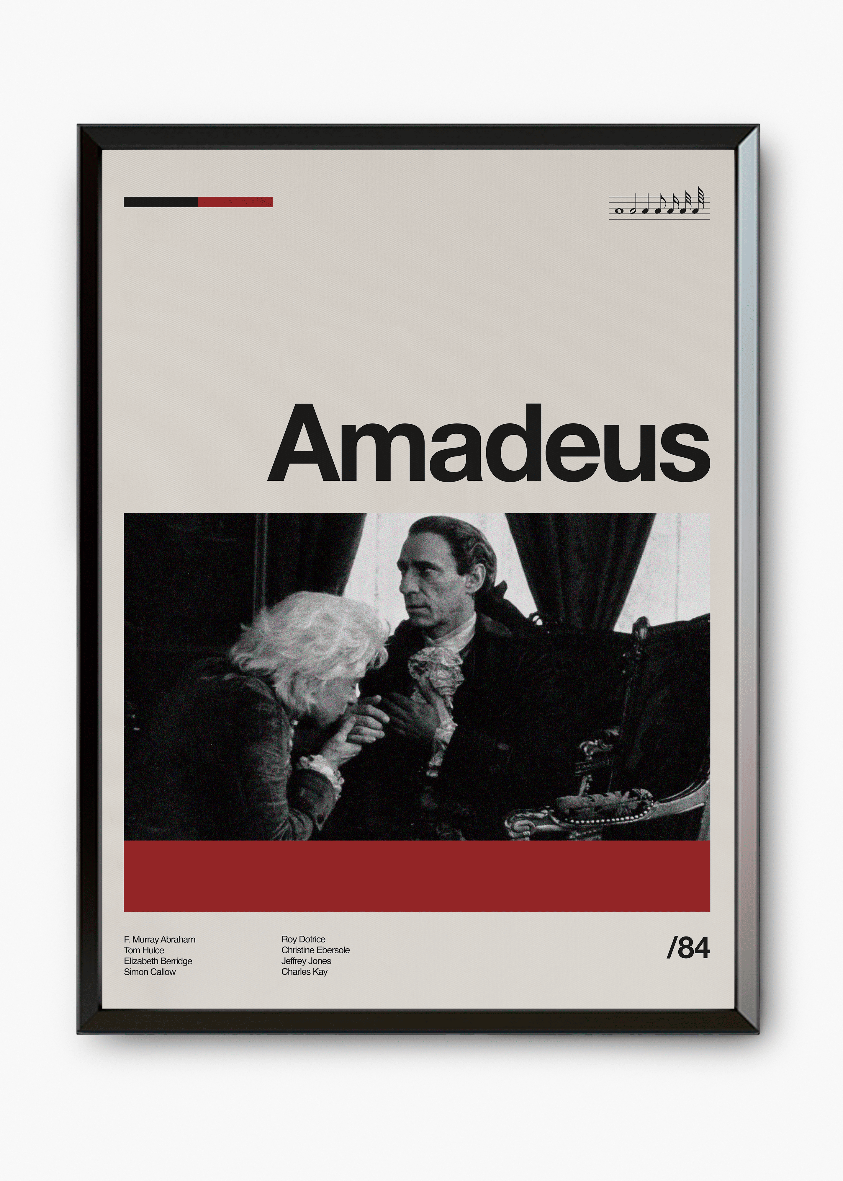 Quadro decorativo Amadeus — arte de cinema para parede | Cübe Quadros