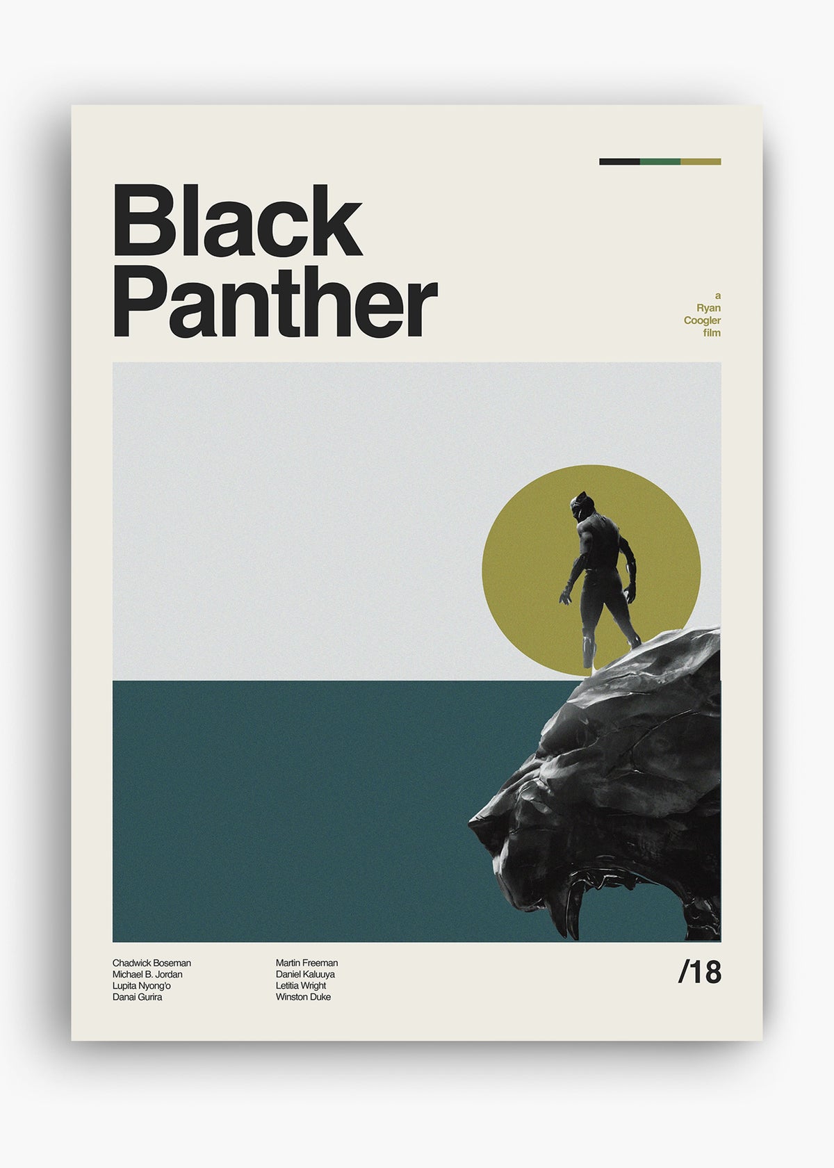 Quadro decorativo Pantera Negra Black Panther — arte de cinema para parede | Cübe Quadros