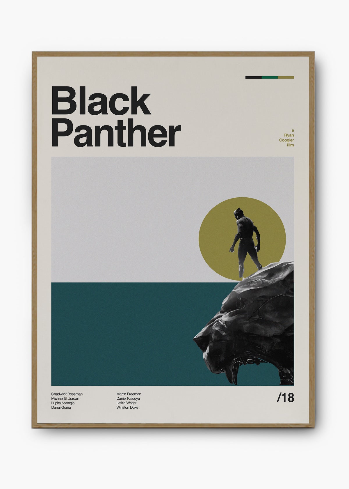 Quadro decorativo Pantera Negra Black Panther — arte de cinema para parede | Cübe Quadros