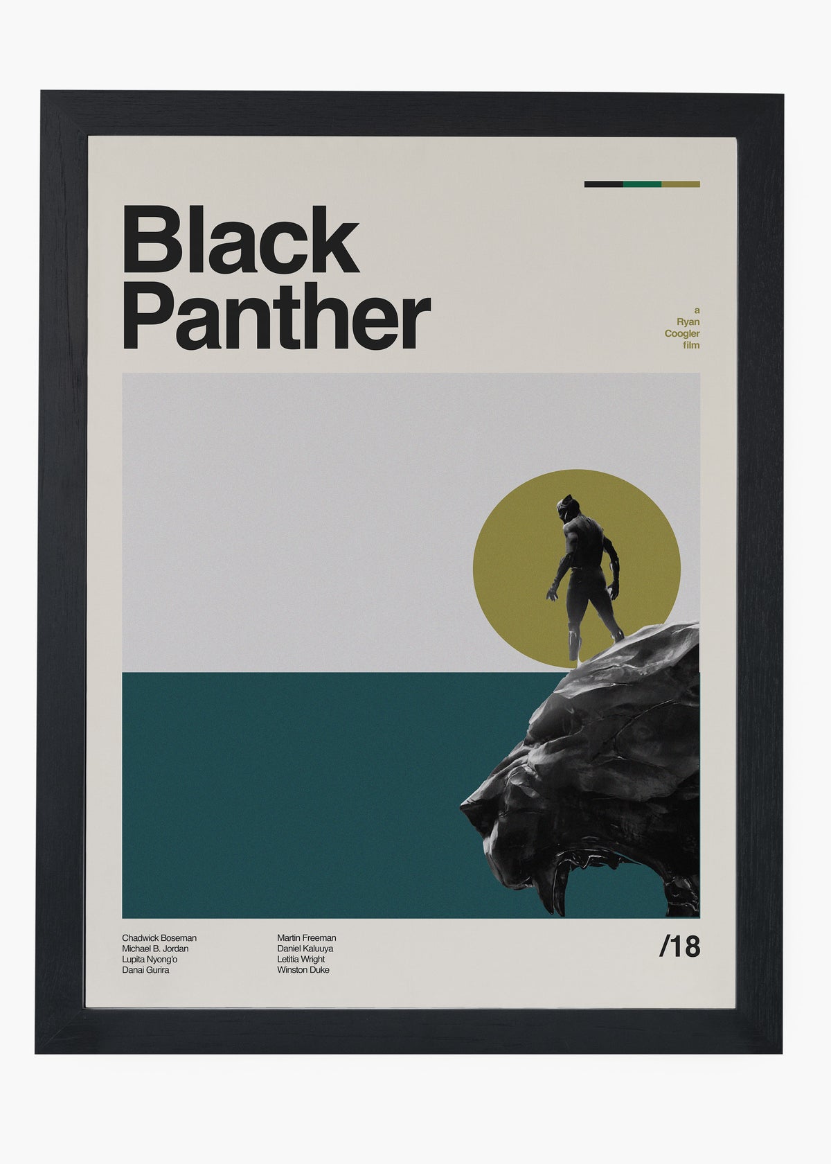 Quadro decorativo Pantera Negra Black Panther — arte de cinema para parede | Cübe Quadros