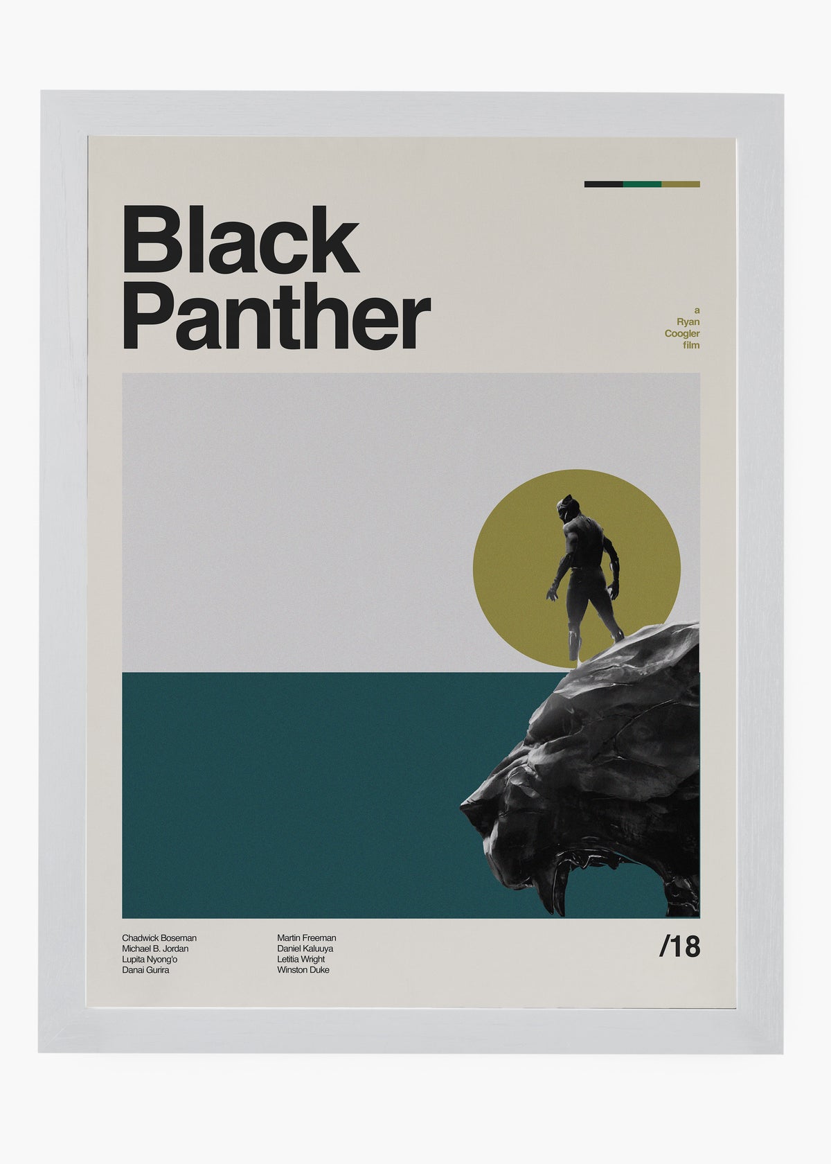 Quadro decorativo Pantera Negra Black Panther — arte de cinema para parede | Cübe Quadros