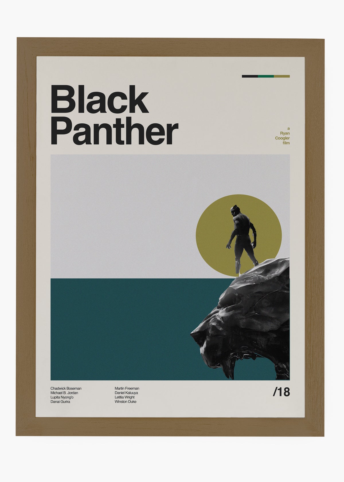 Quadro decorativo Pantera Negra Black Panther — arte de cinema para parede | Cübe Quadros